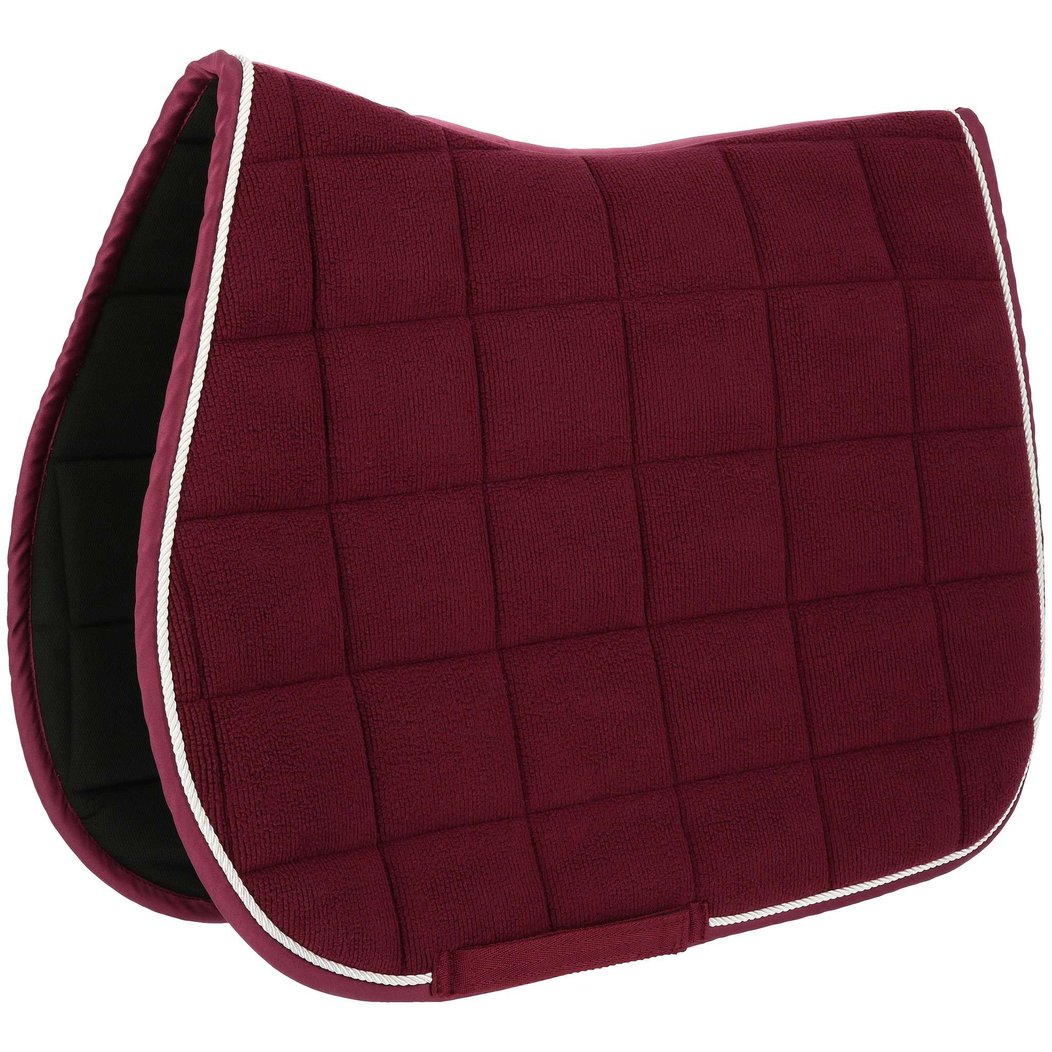 Riding World Corduroy saddle pad - All purpose Burgundy 204061033