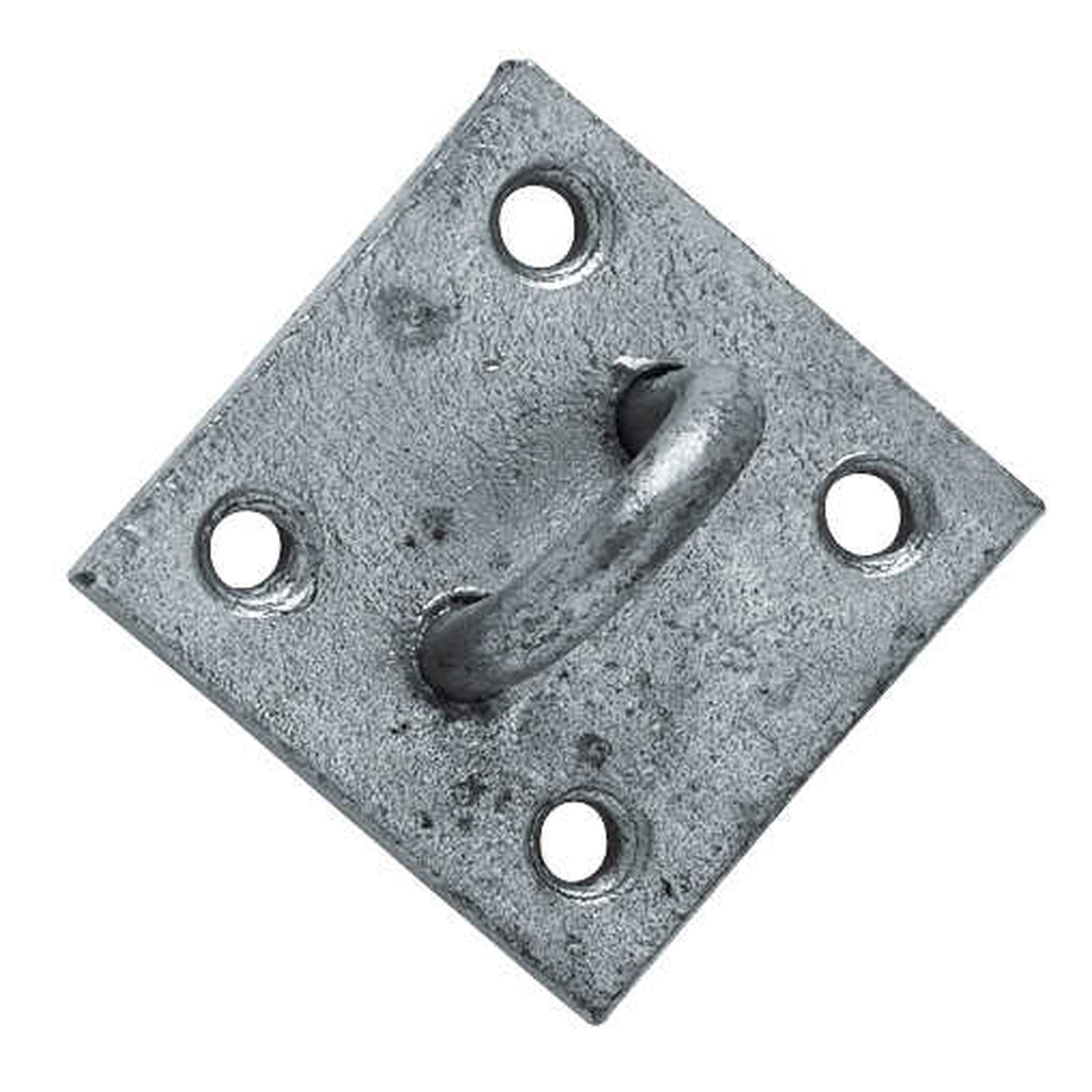 Hippo-Tonic Galvanised attachment plate Nickel plated metallic 704122