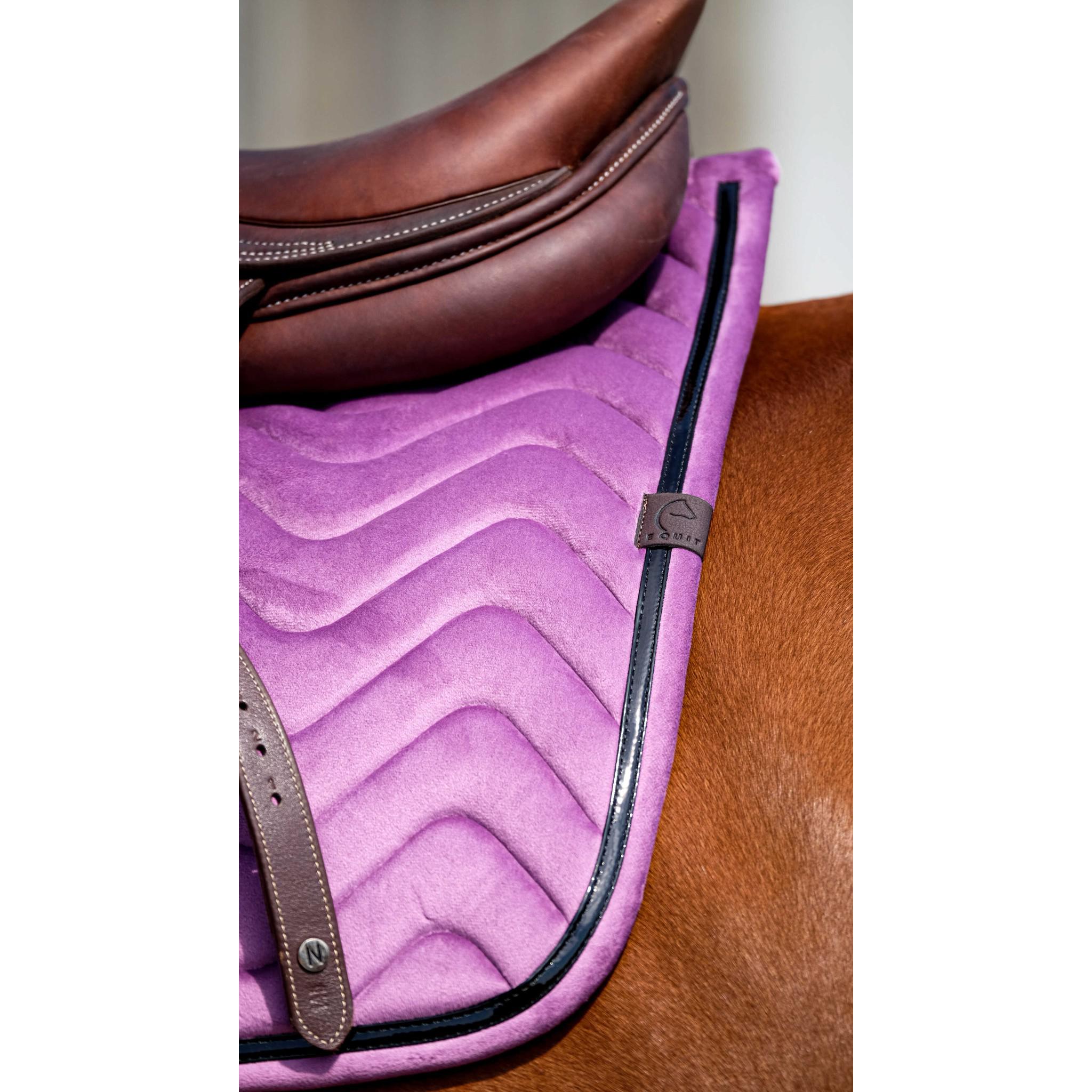 EQUITHÈME Glossy Saddle pad - All purpose Purple 204761015