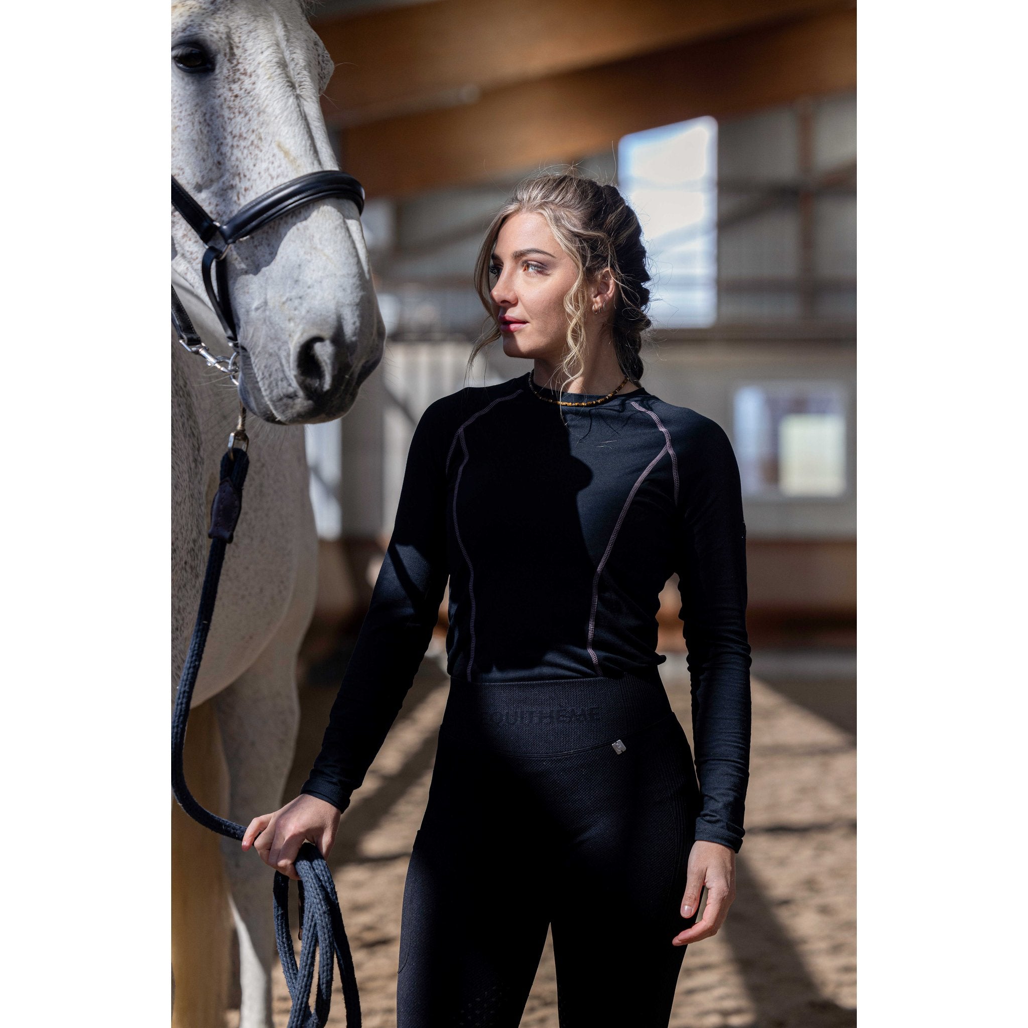 Je t'aime EQUITHÈME Stella T-shirt - Ladies - Black - 963059022_ambi_2