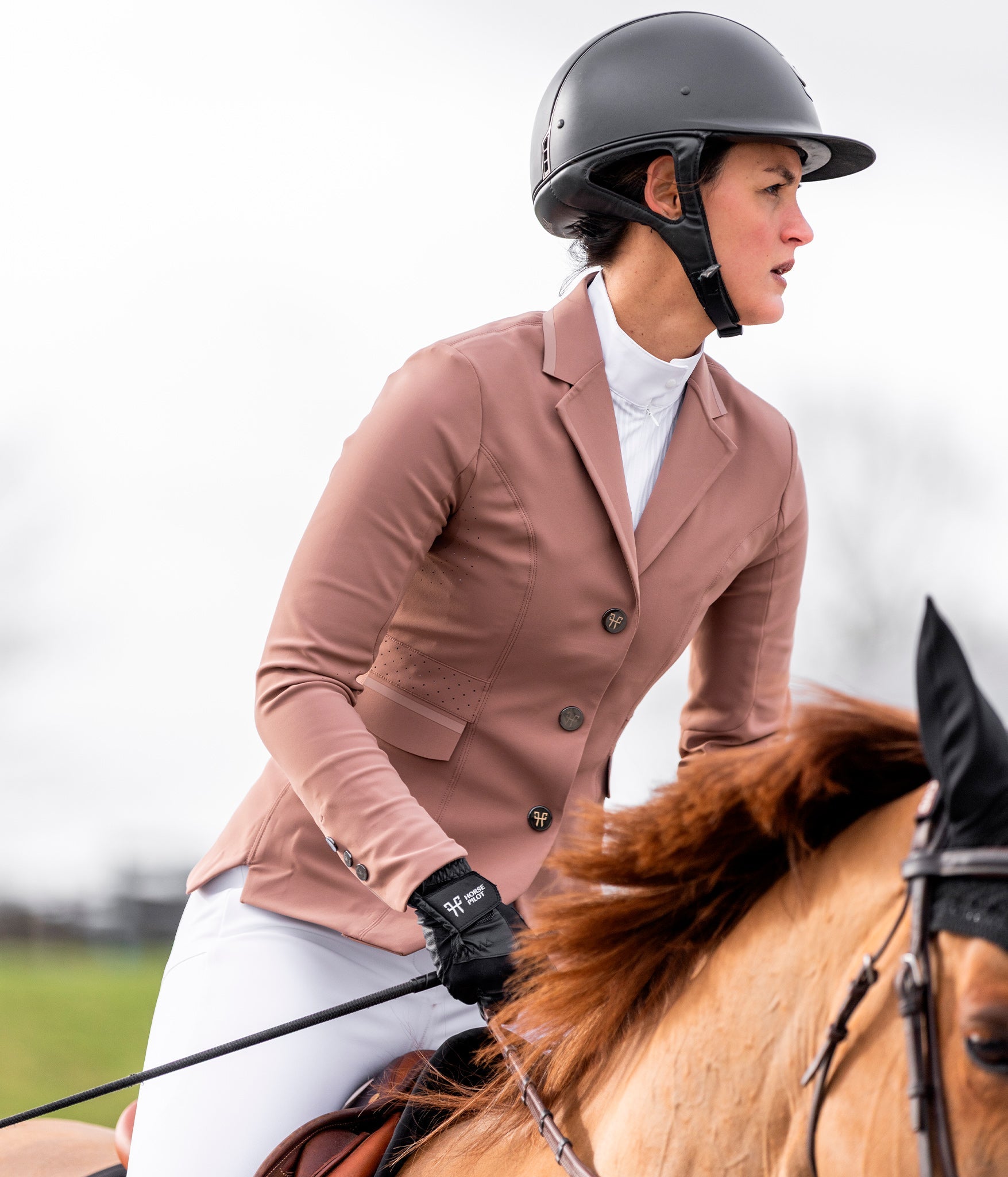 HORSE PILOT Aeromade Jacket Women - Black (logo silver)