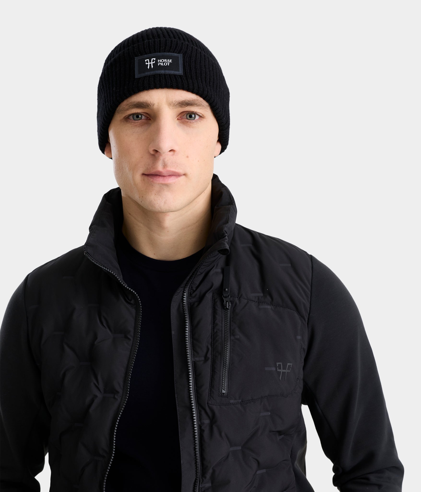 Horse Pilot Rider Beanie - Black