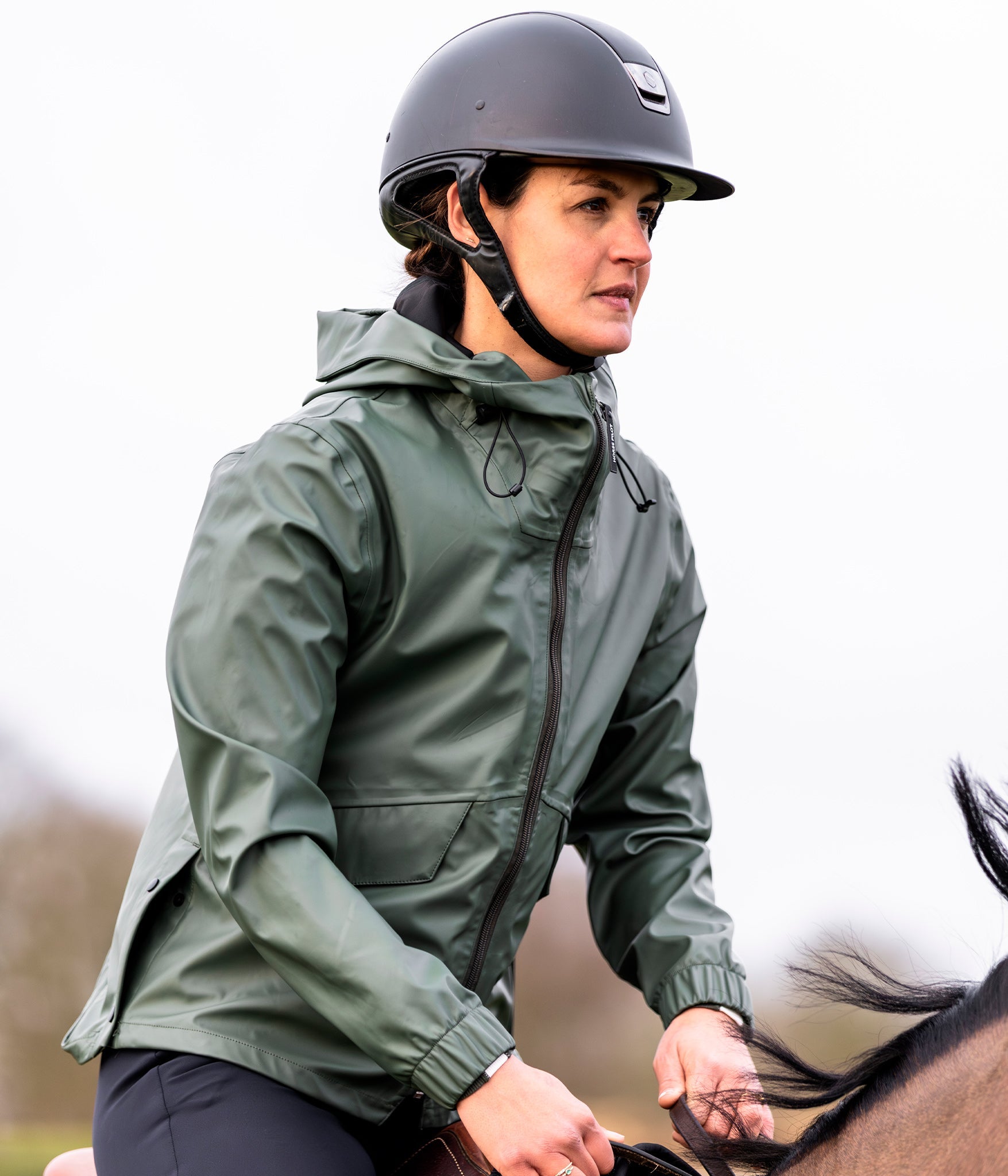 Horse Pilot Raintech Jacket Women - Forest Night