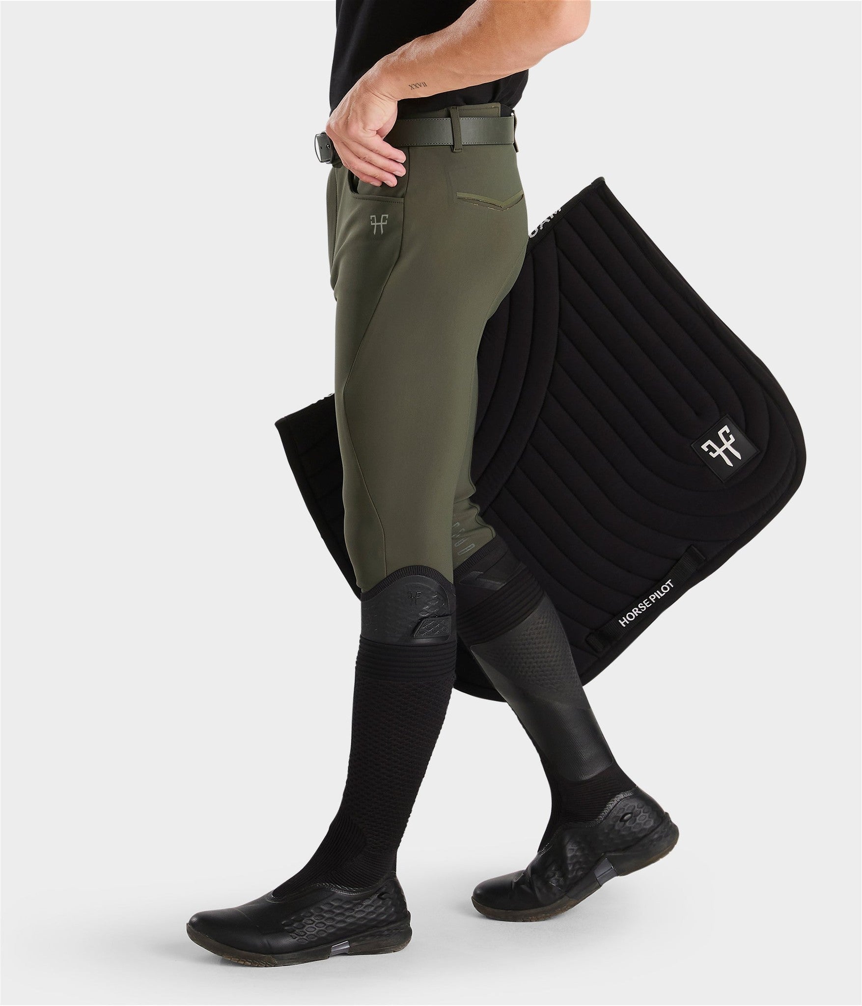 Horse Pilot X Perform Iconic Breeches Men - Forest Night