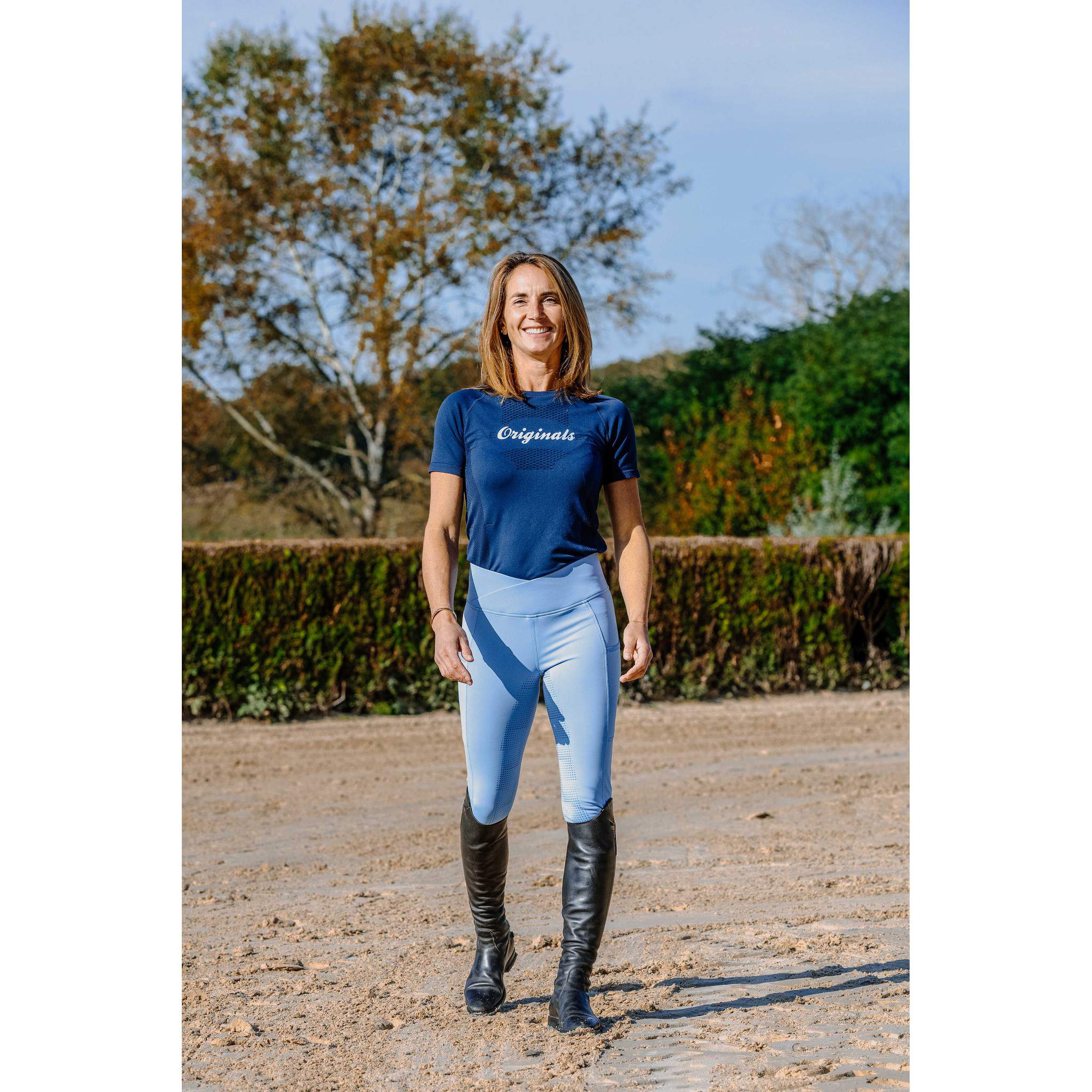 EQUITHÈME Seamless Short Sleeve T-Shirt – Elena Navy blue 963108072