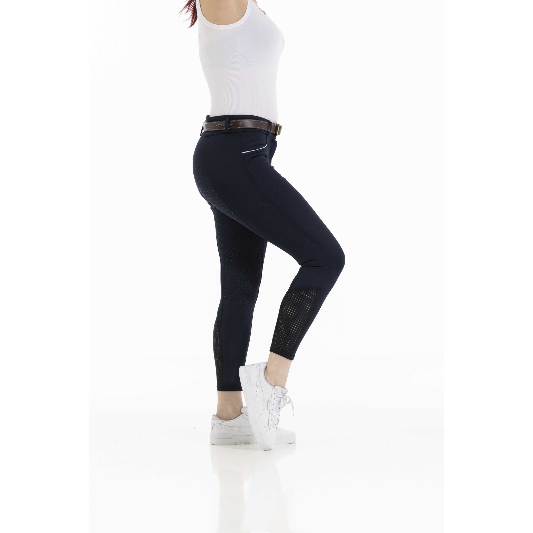 EQUITHÈME Claudine Breeches with silicone full seat - Ladies Navy blue 979788736