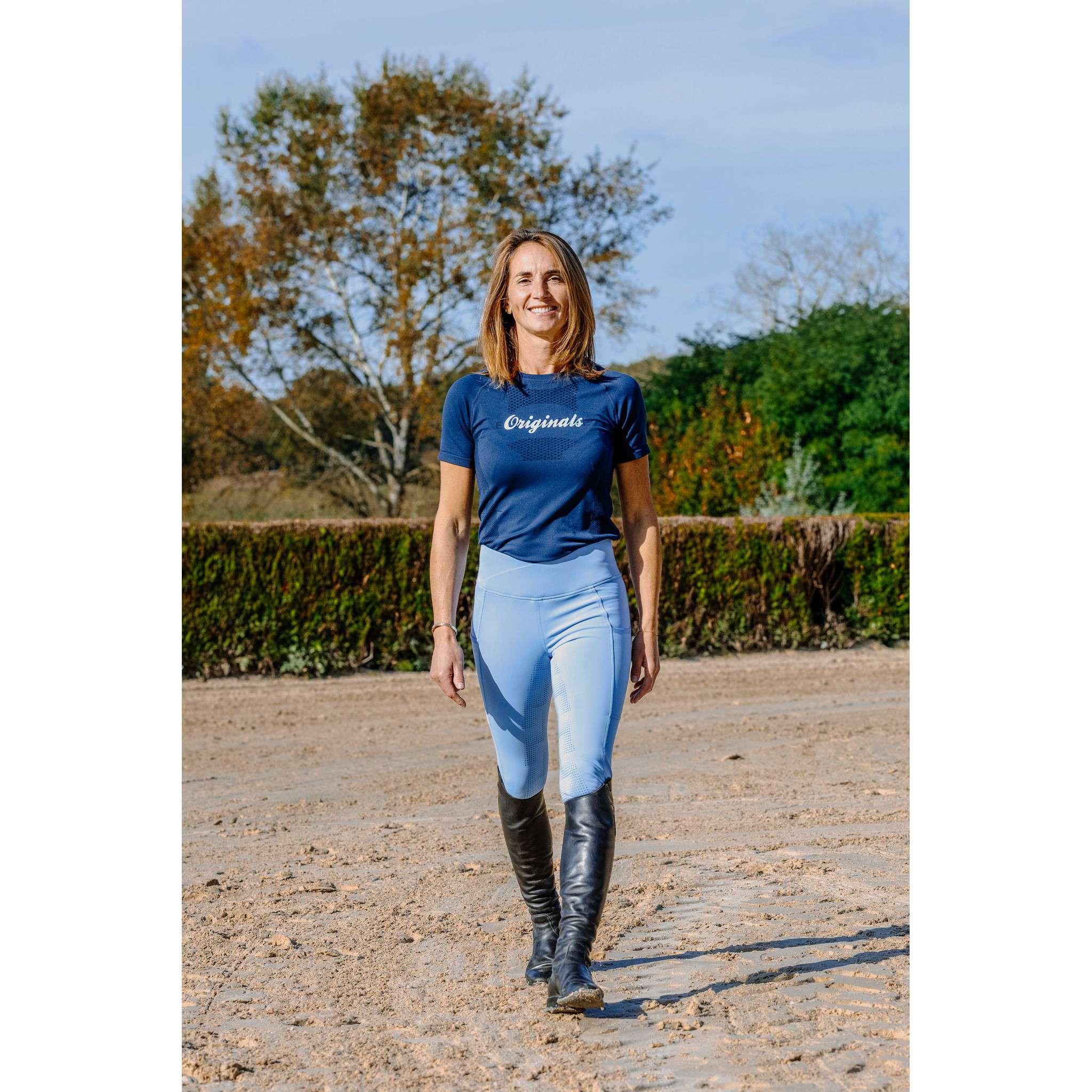 EQUITHÈME Seamless Short Sleeve T-Shirt – Elena Navy blue 963108072