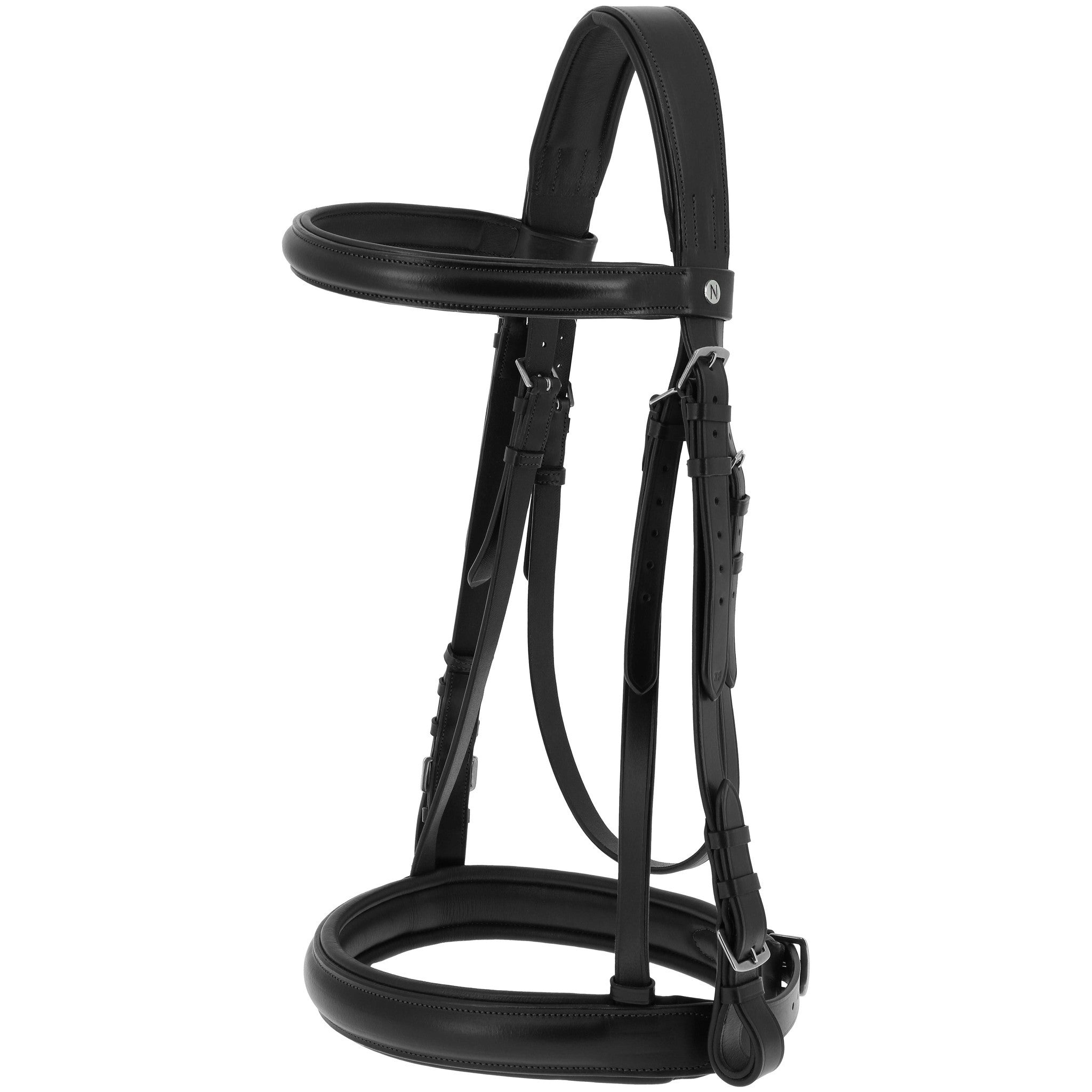 NORTON Percheron Bridle with Flat Rein Straps Black 301997002