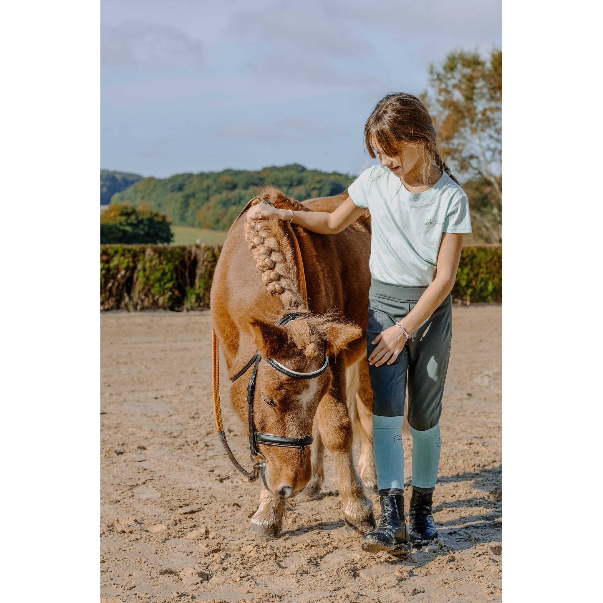 EQUITHÈME Birdy Silicone Full Seat Leggings - Kids Khaki 979172910