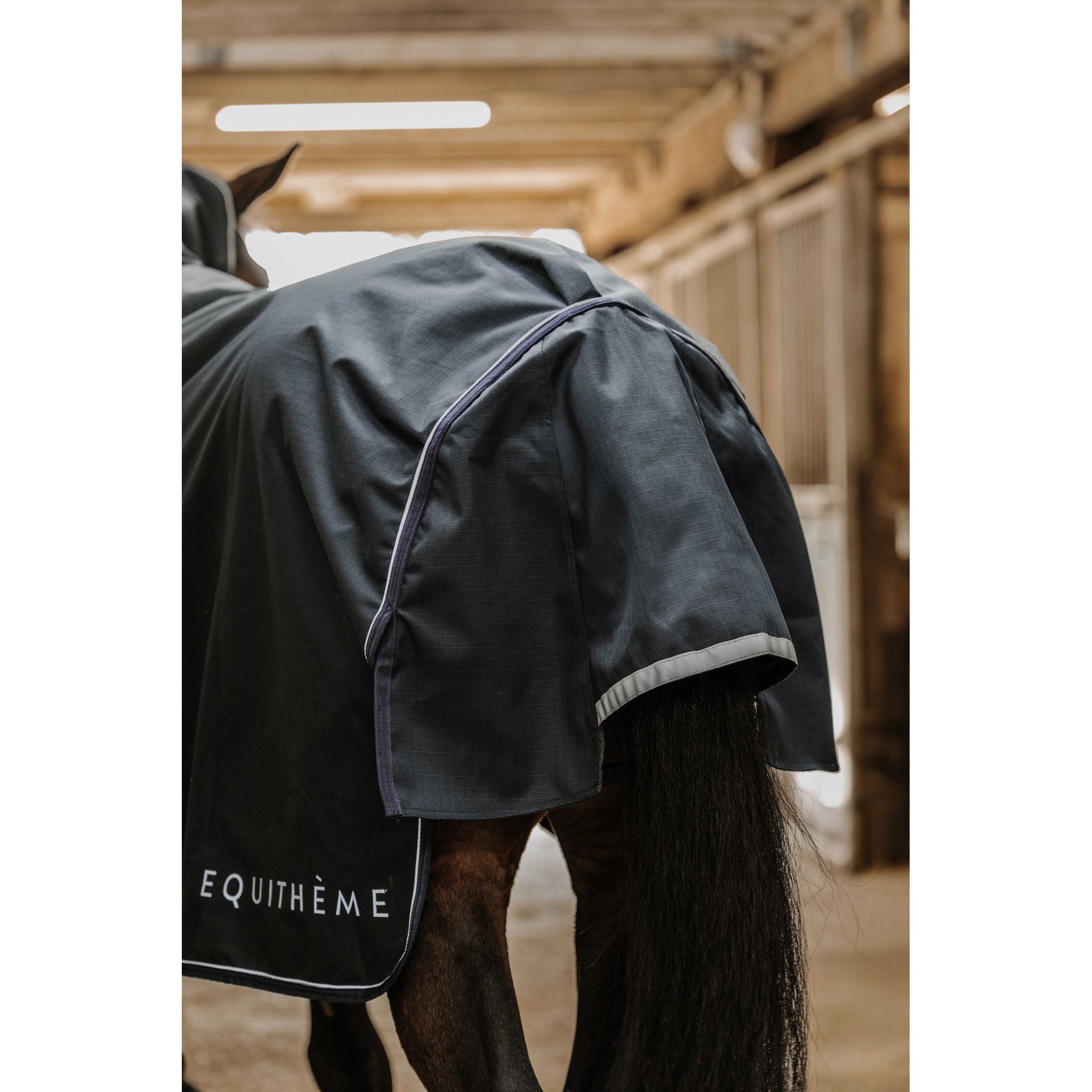 EQUITHÈME Anatomic Turnout Rug 1200D - Combo Navy blue 400578763
