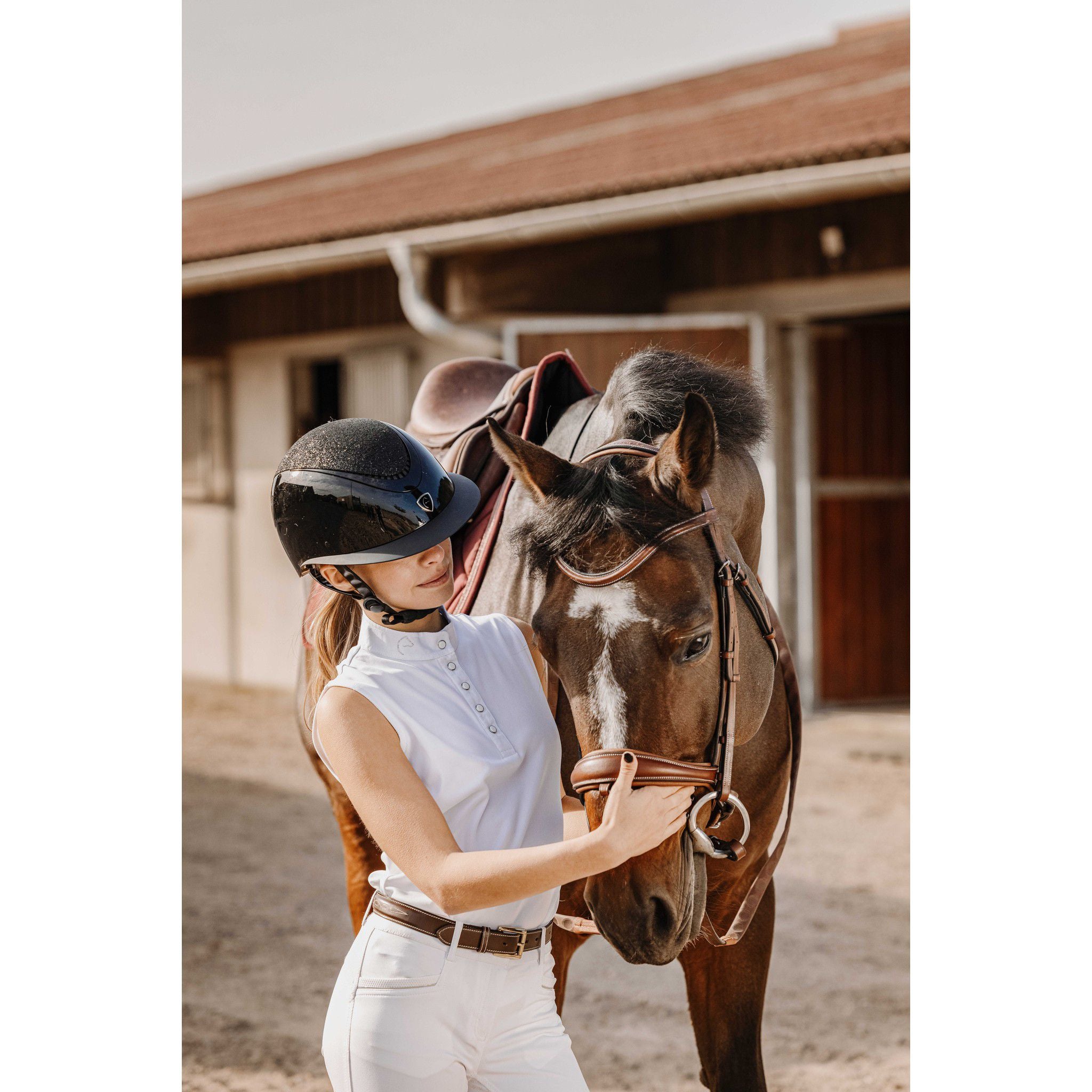 EQUITHÈME Molly Show Polo Shirt - Ladies White 962094012