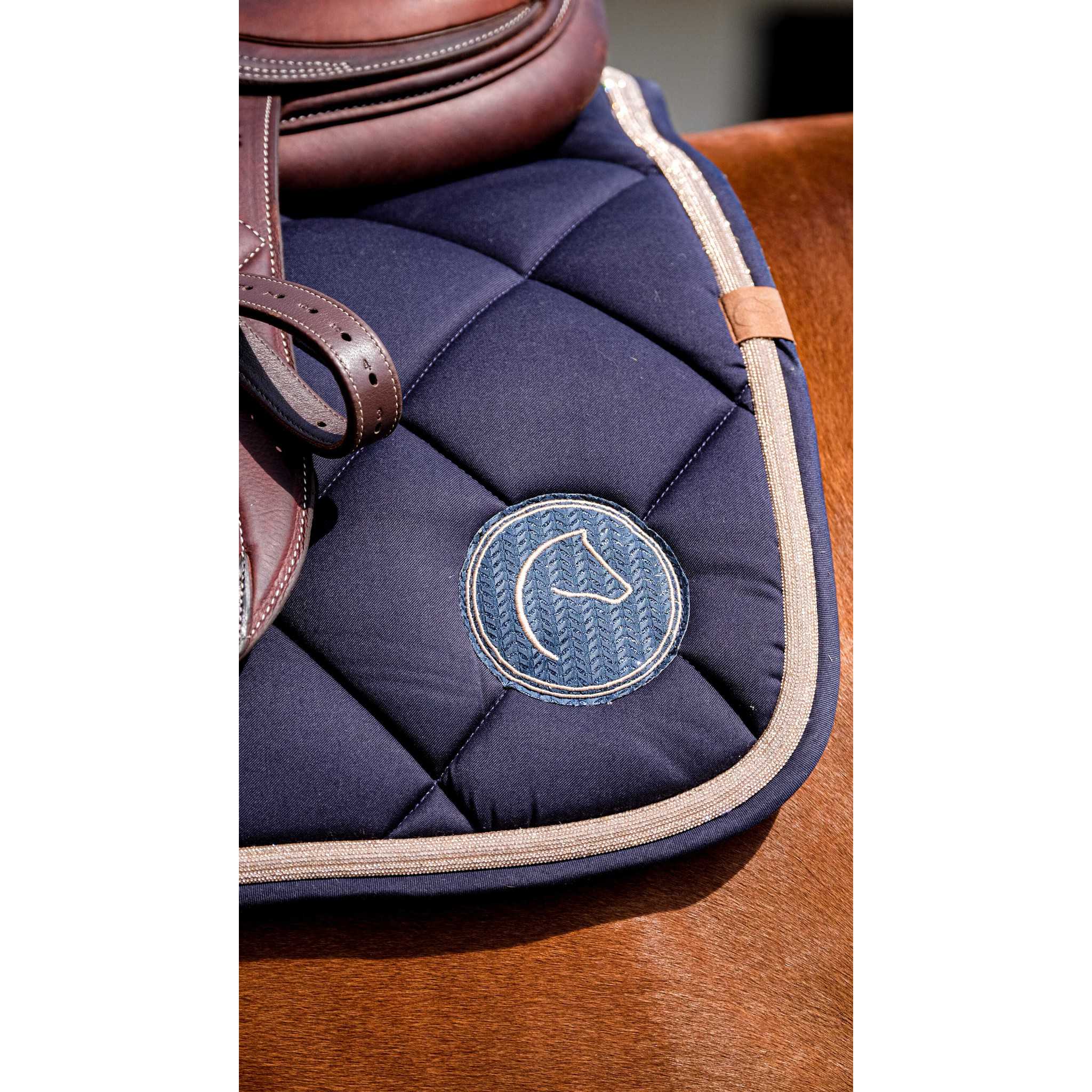 EQUITHÈME Badge 2.0 Saddle Pad - All purpose Navy blue 204783007