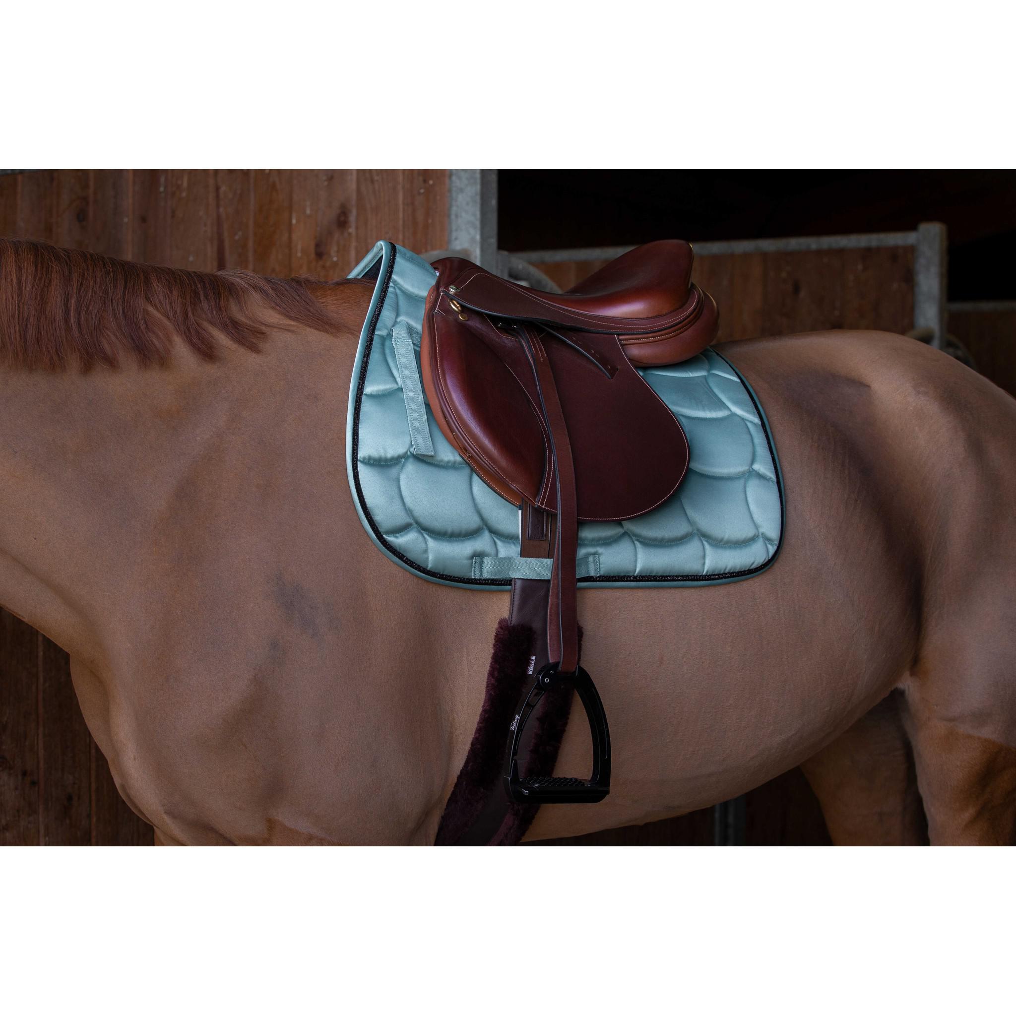 EQUITHÈME Satin Saddle pad - All purpose Light green 204432019