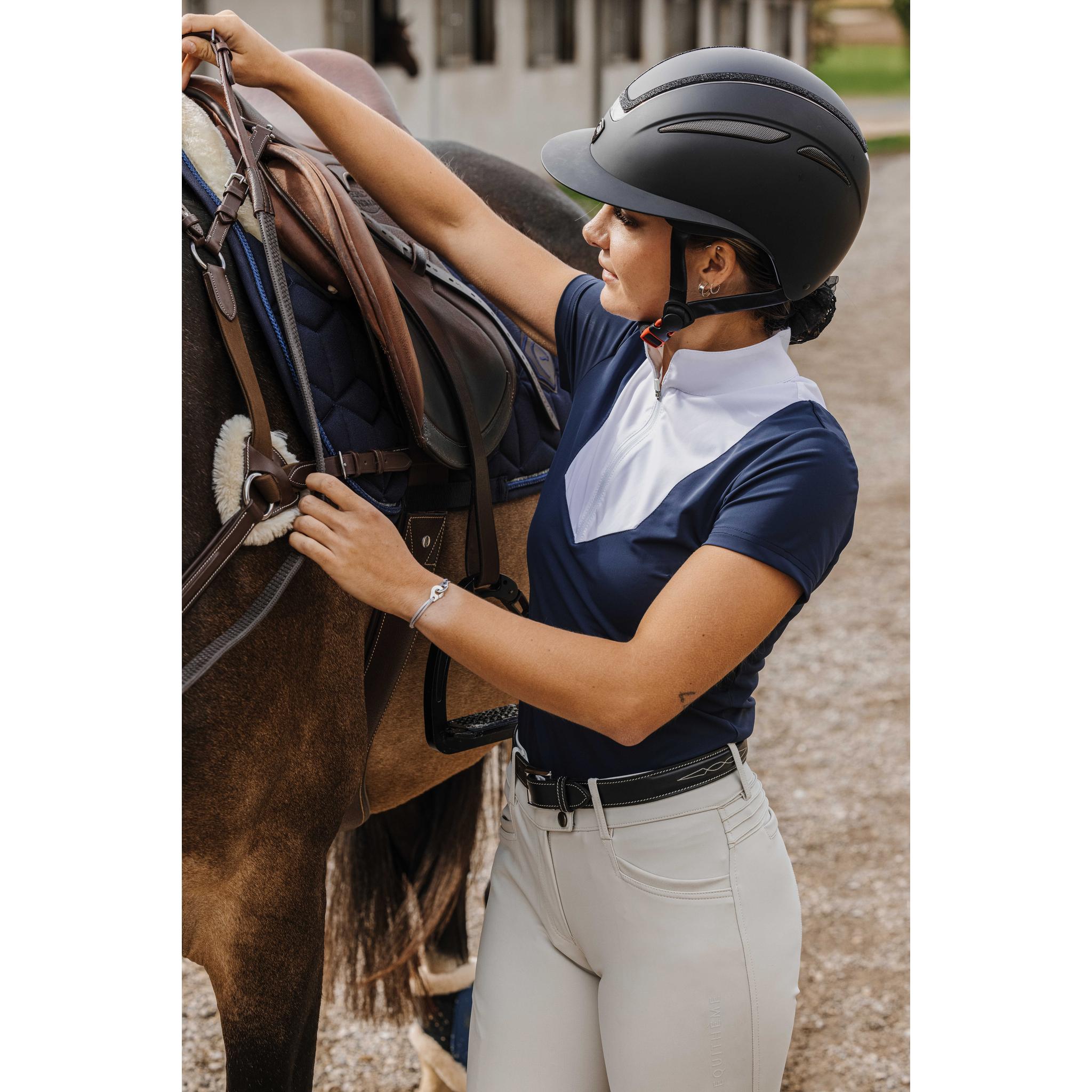 EQUITHÈME Tokyo Competition Polo - Women's - Navy blue - 962117071_ambi_1