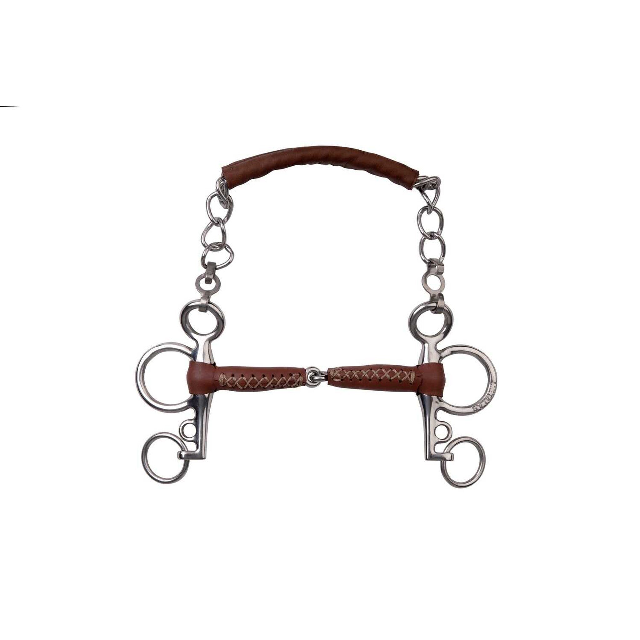 Metalab Pelham leather Pinchless short shank bit 590070135