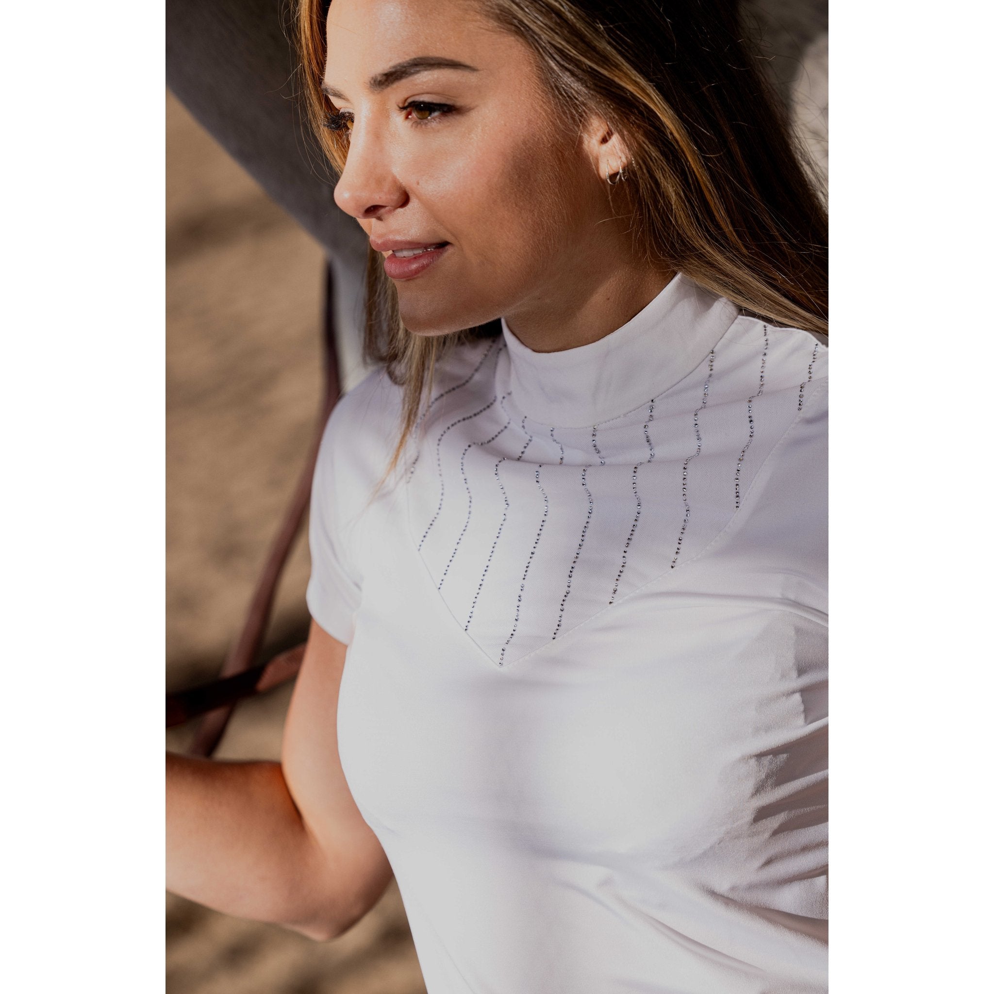 EQUITHÈME Funza Show Polo - Women - Sage Green - 962104475_ambi_1