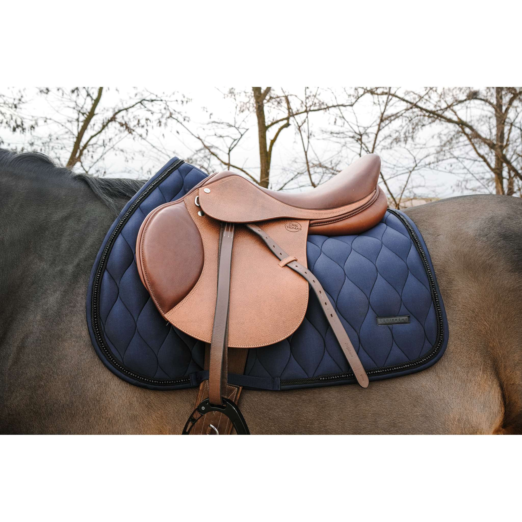 EQUITHÈME Pearl All-Purpose Saddle Pad Navy blue - 204023007_ambi_1