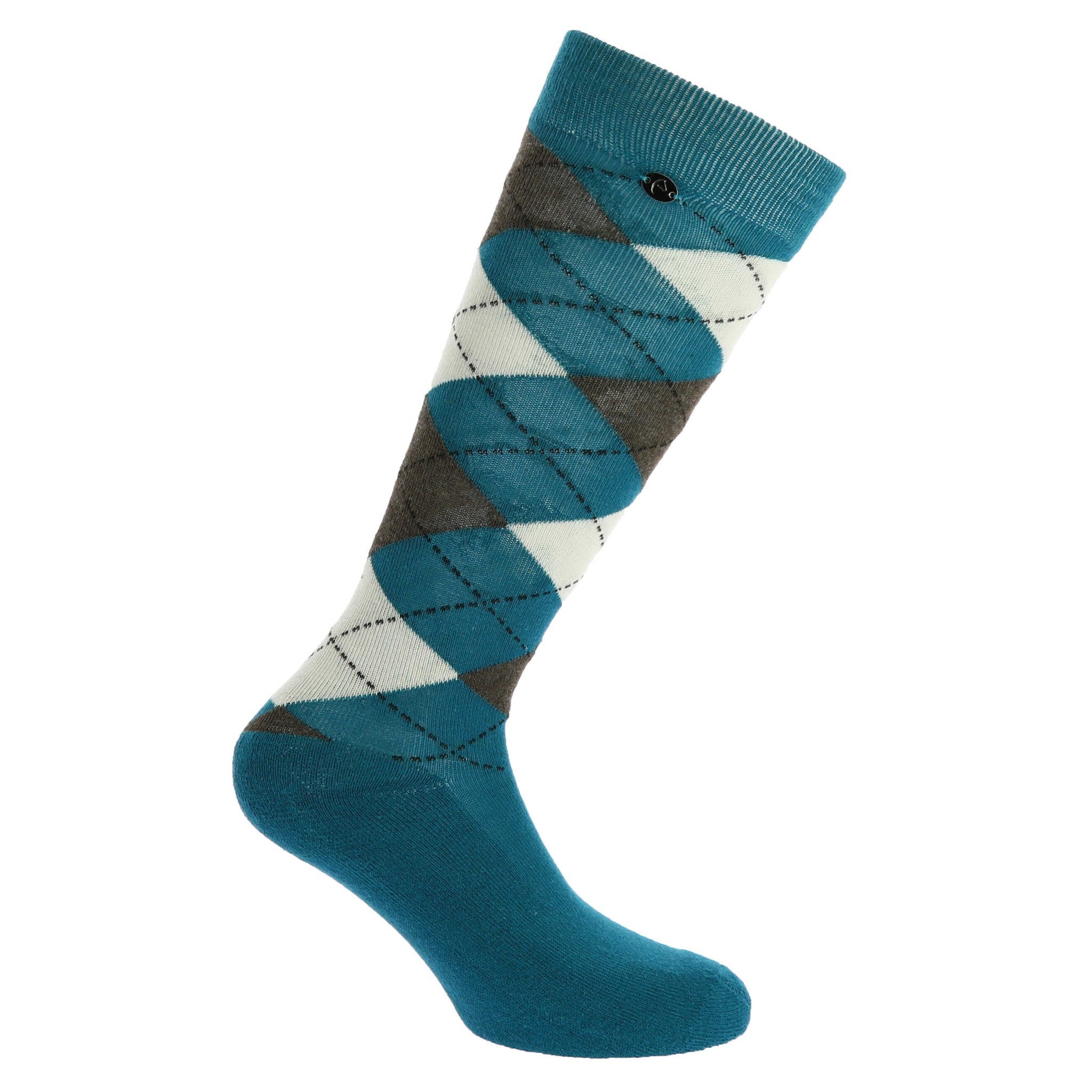 EQUITHÈME Argyle socks - Women Sapphire/ecru 986390006