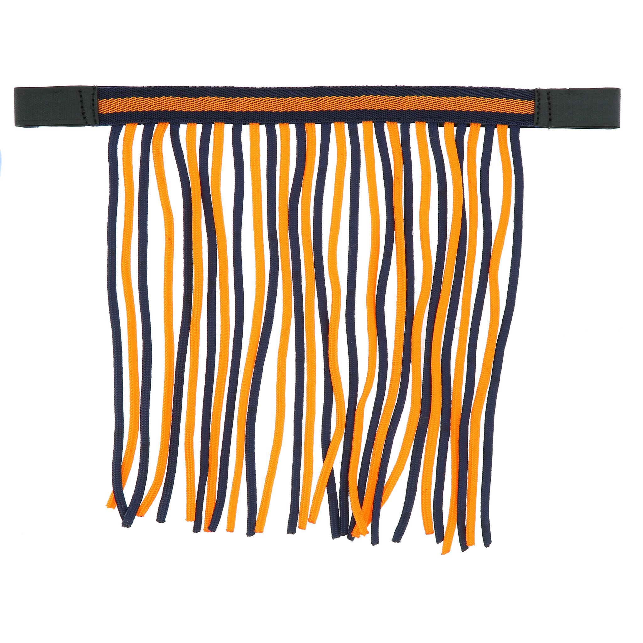 Norton bowband with fly fringes Navy/orange 306730357