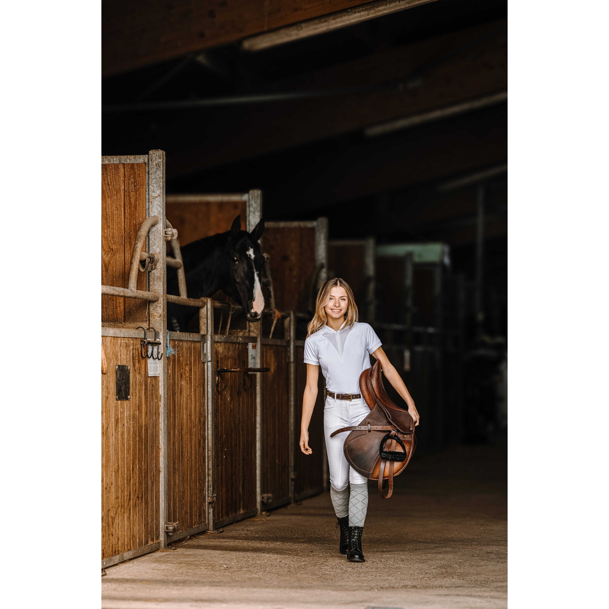 EQUITHÈME Elodia Show Polo - Women - White - 962108012_ambi_1