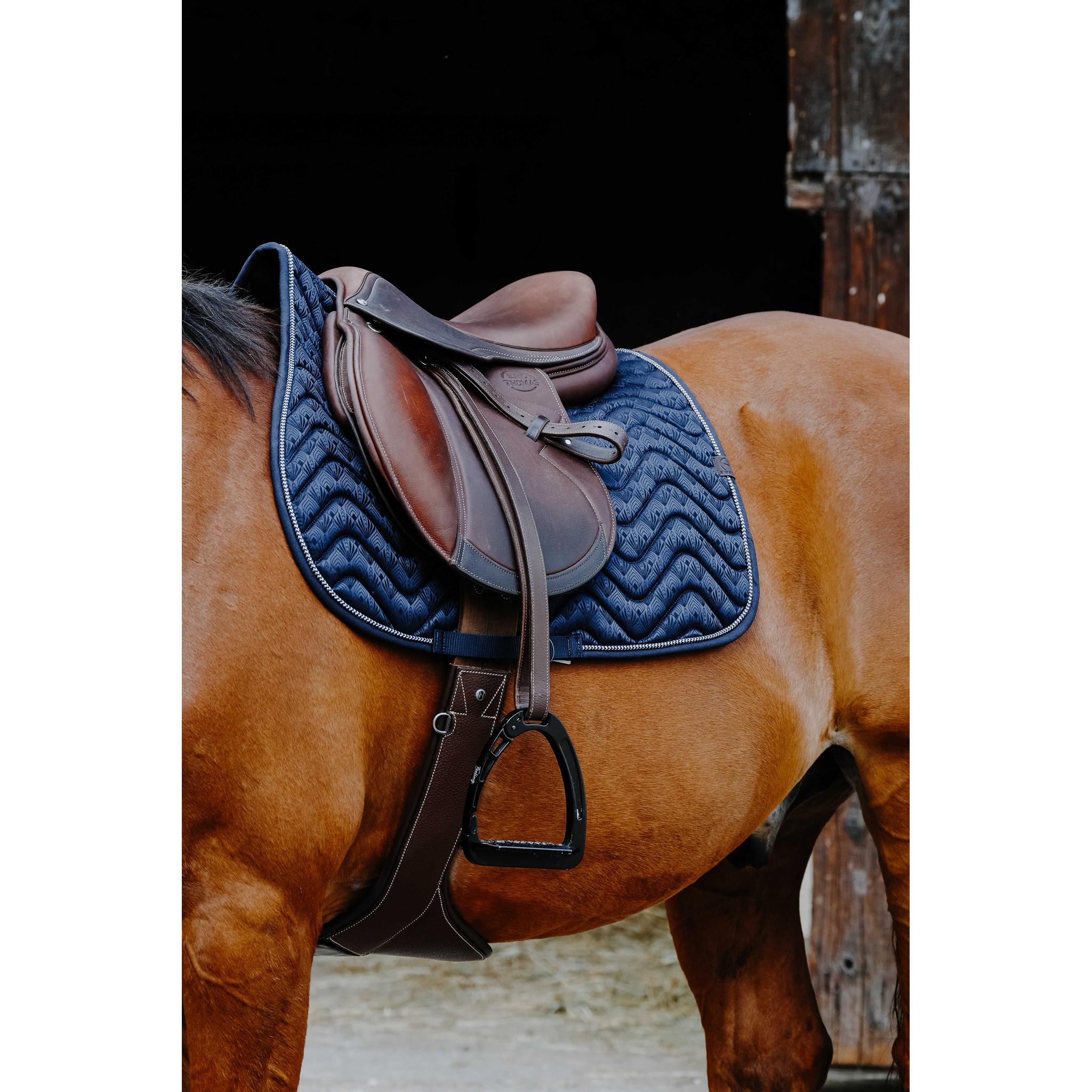 EQUITHÈME Brocart saddle pad - All purpose Navy blue 204002007
