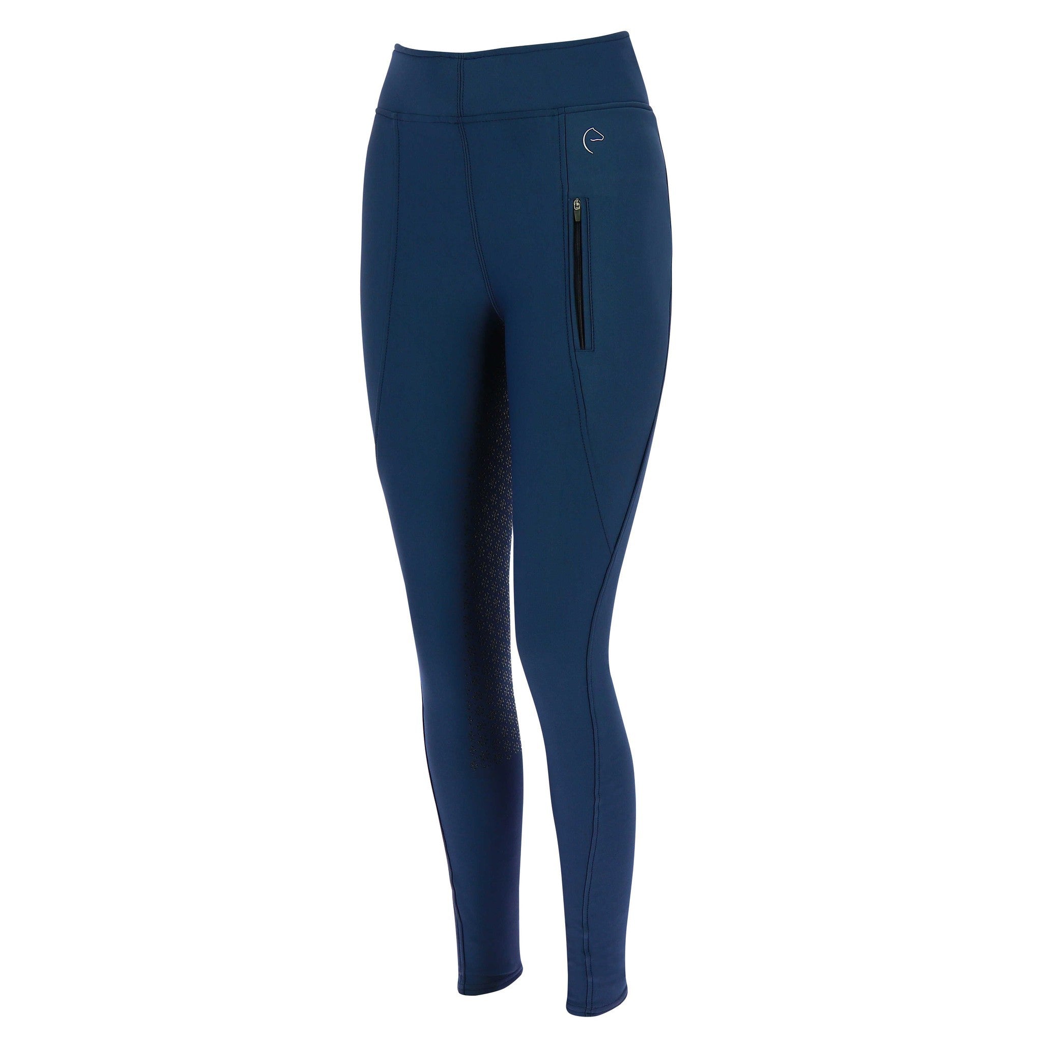 EQUITHÈME Dolomyt softshell Leggings full silicone - Ladies Navy blue 979143736