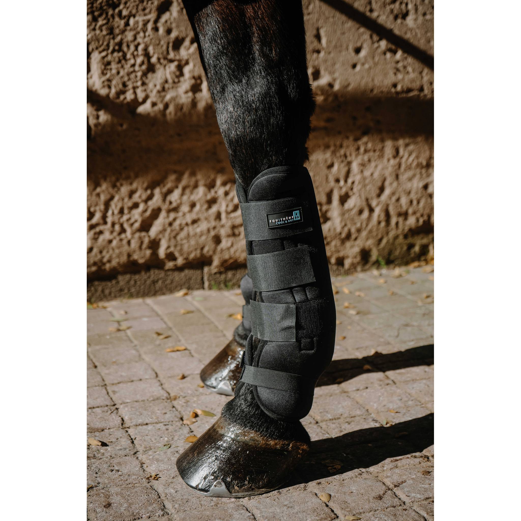 EQUITHÈME Cool&dry Refreshing Leg Wraps - FRESH Black - 530000003_ambi_1