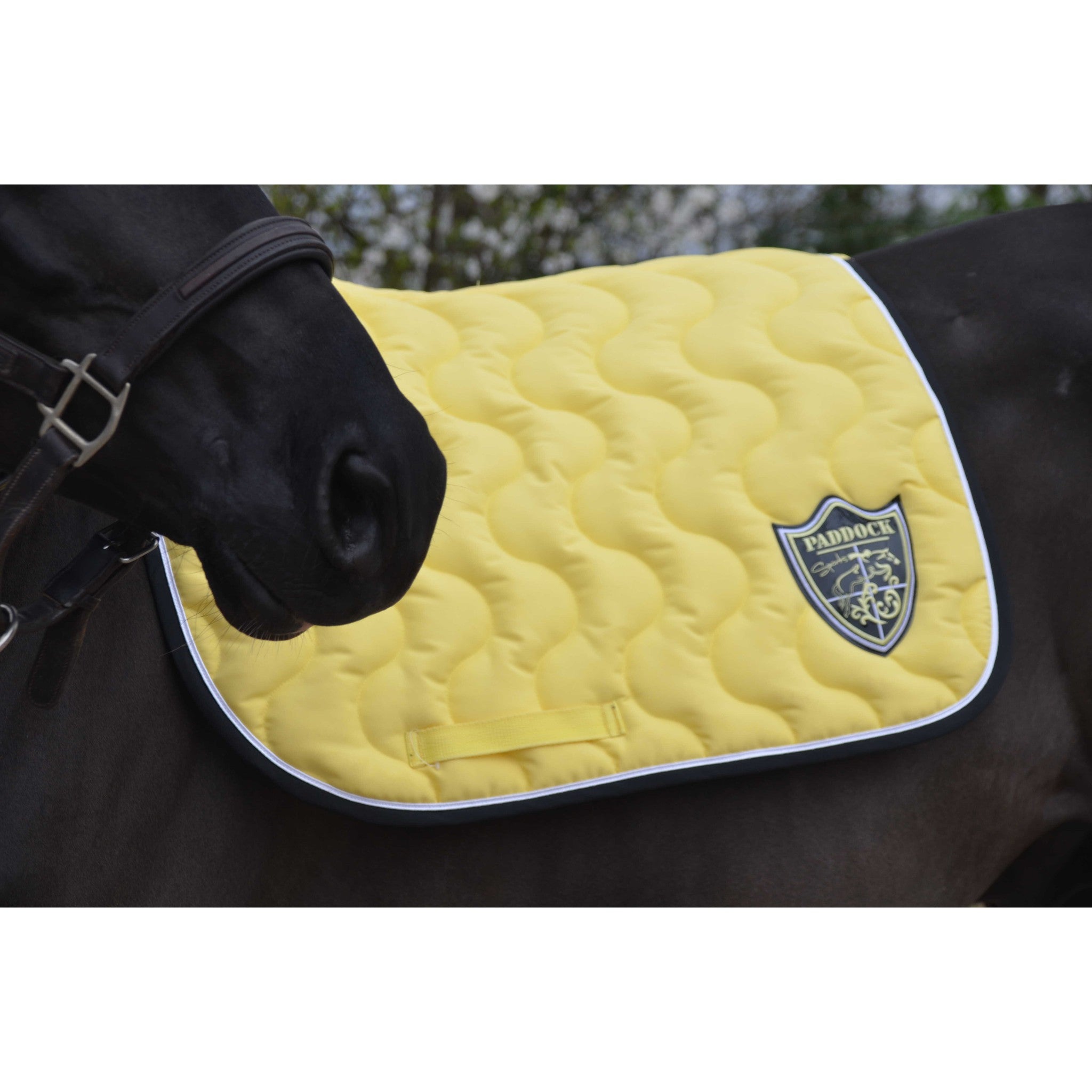 Paddock Sports Origin Saddle Pad with Crest - All-Purpose Yellow - 204742010_ambi_10