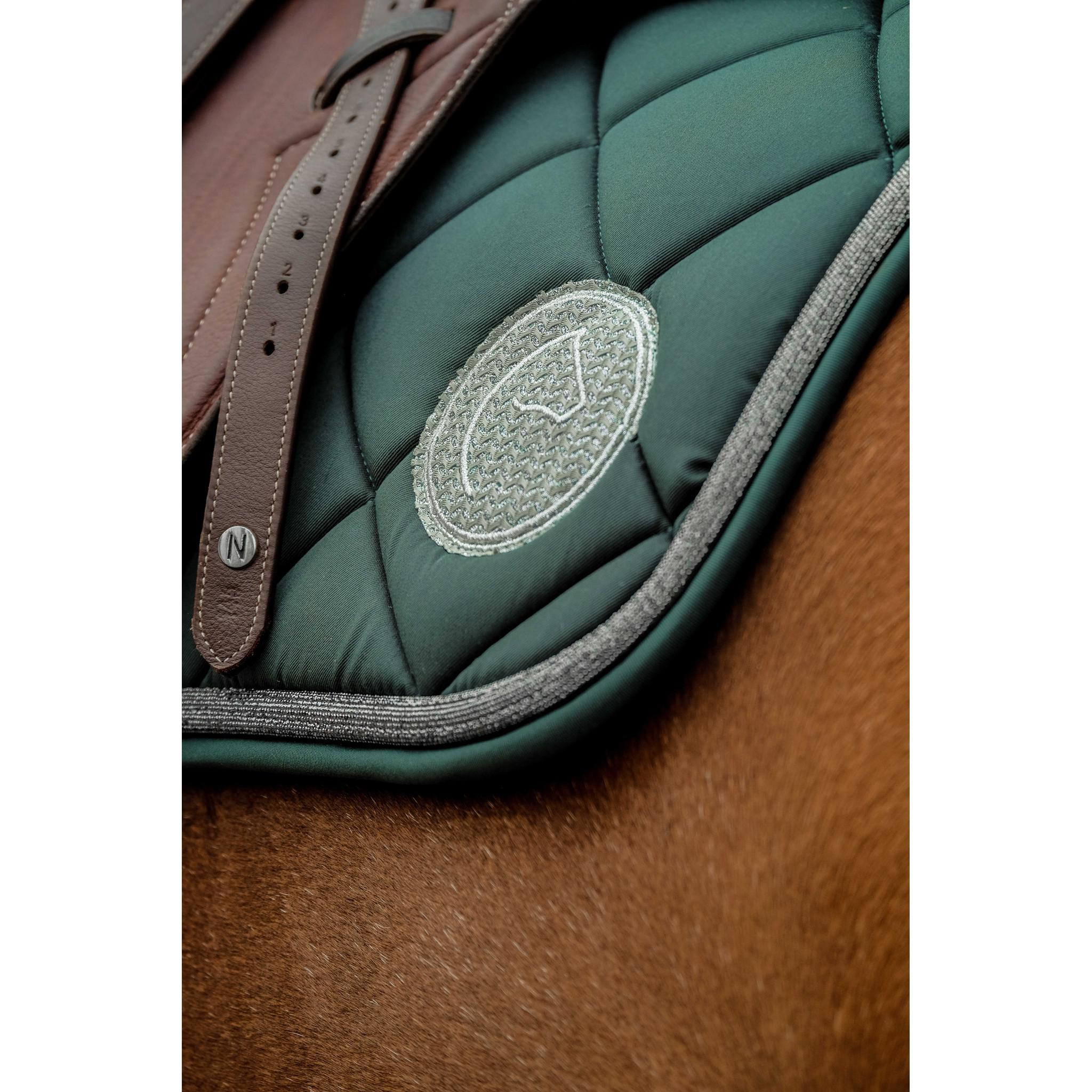 EQUITHÈME Badge 2.0 Saddle Pad - All purpose Dark green 204783009