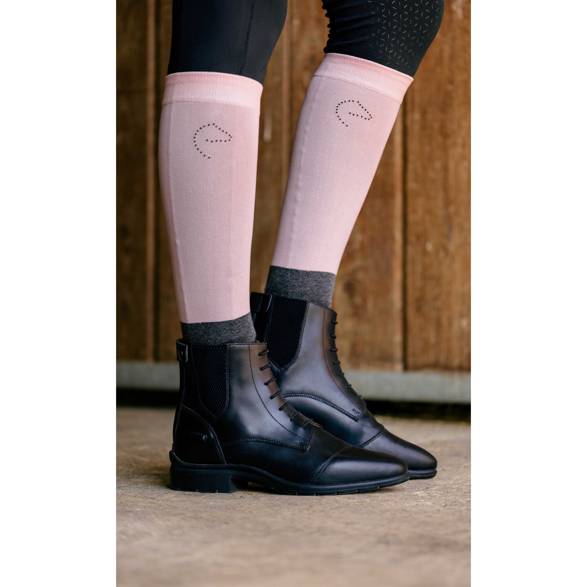 EQUITHÈME Sporty Lace-Up + Zip Boots Black 914111239