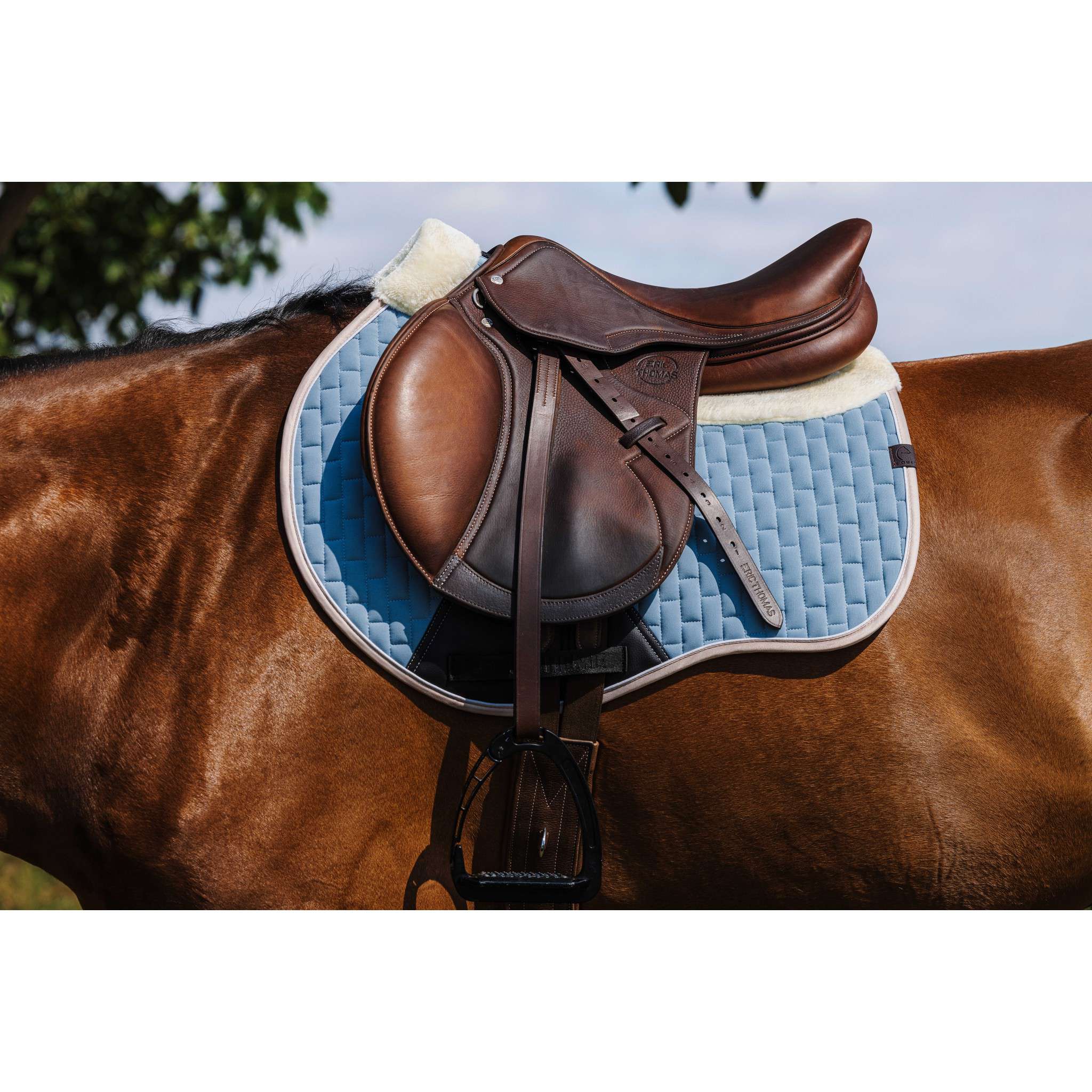 EQUITHÈME Dinard Saddle Pad - All purpose Blue/light blue 204007012