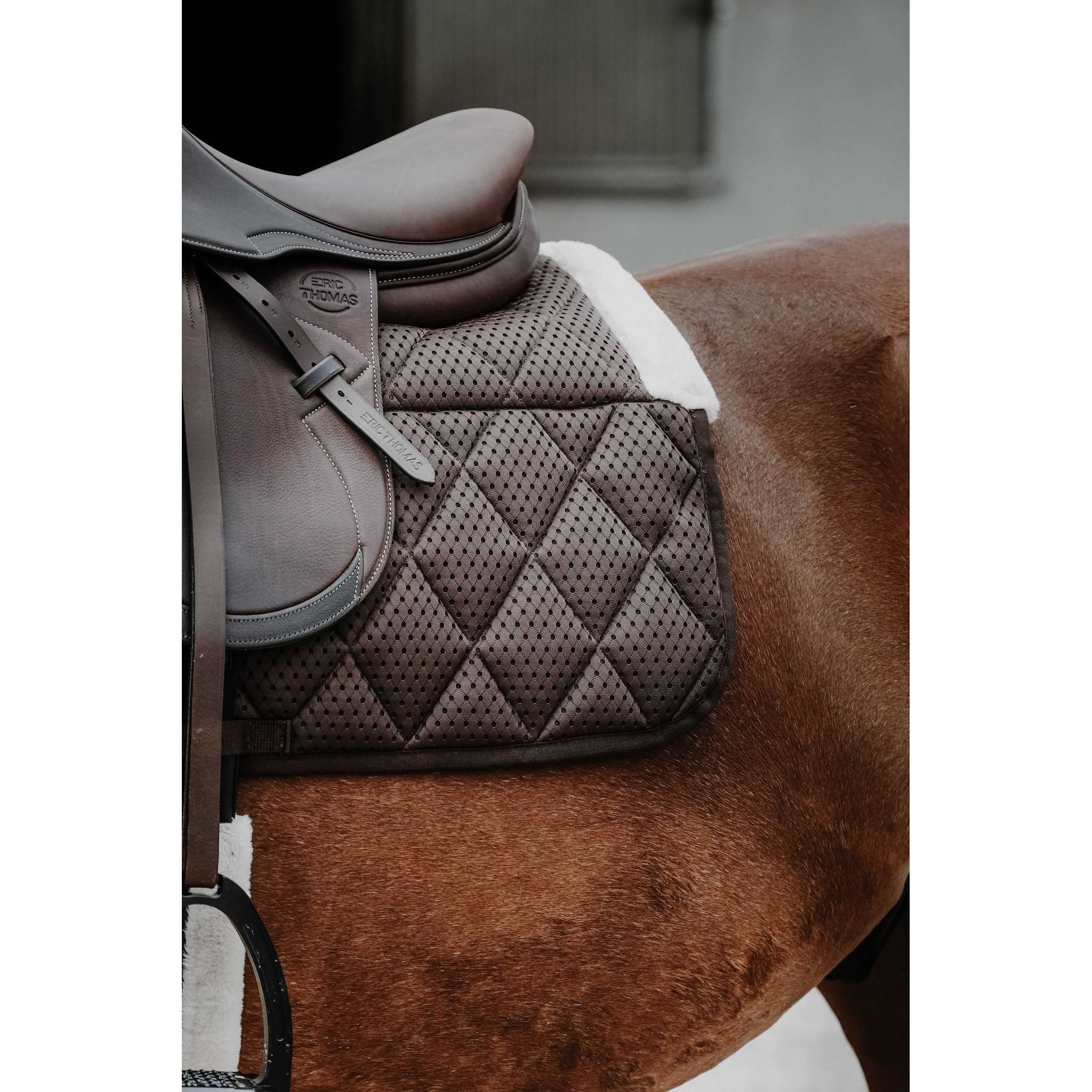 EQUITHÈME Pro Air All-Purpose Saddle Pad Chocolate - 204922004_ambi_1
