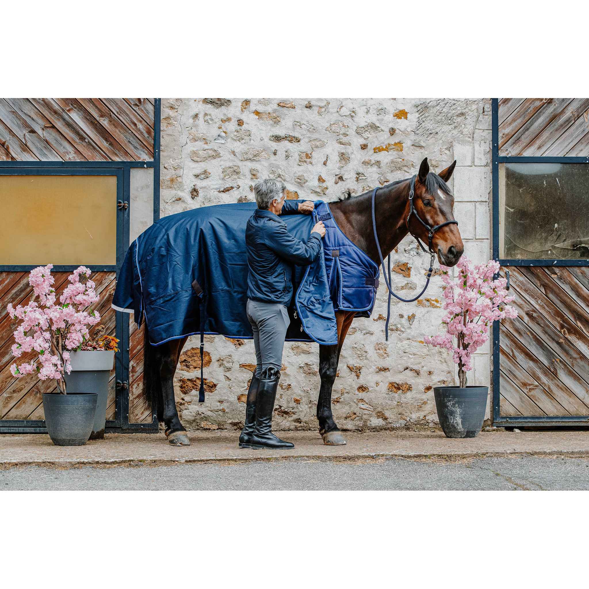 EQUITHÈME Classic 1200D Rug - Standard Navy blue 400527063