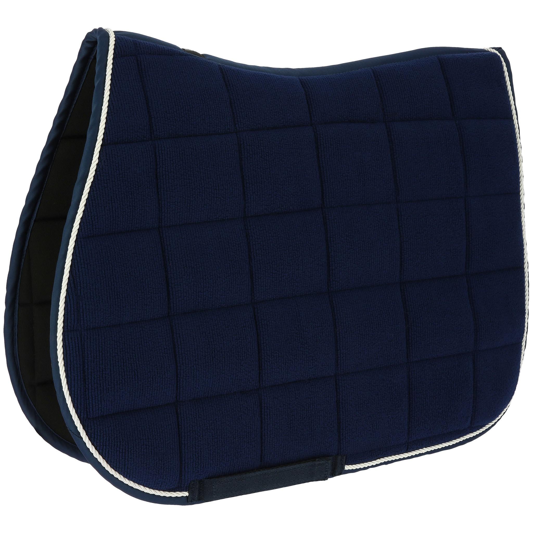 Riding World Corduroy saddle pad - All purpose Navy blue 204061007