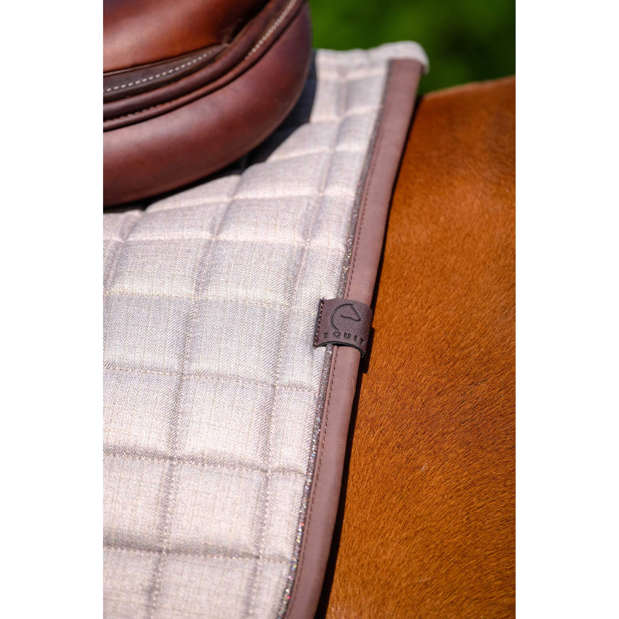 EQUITHÈME Chic saddle pad - All purpose chestnut brown 204001004