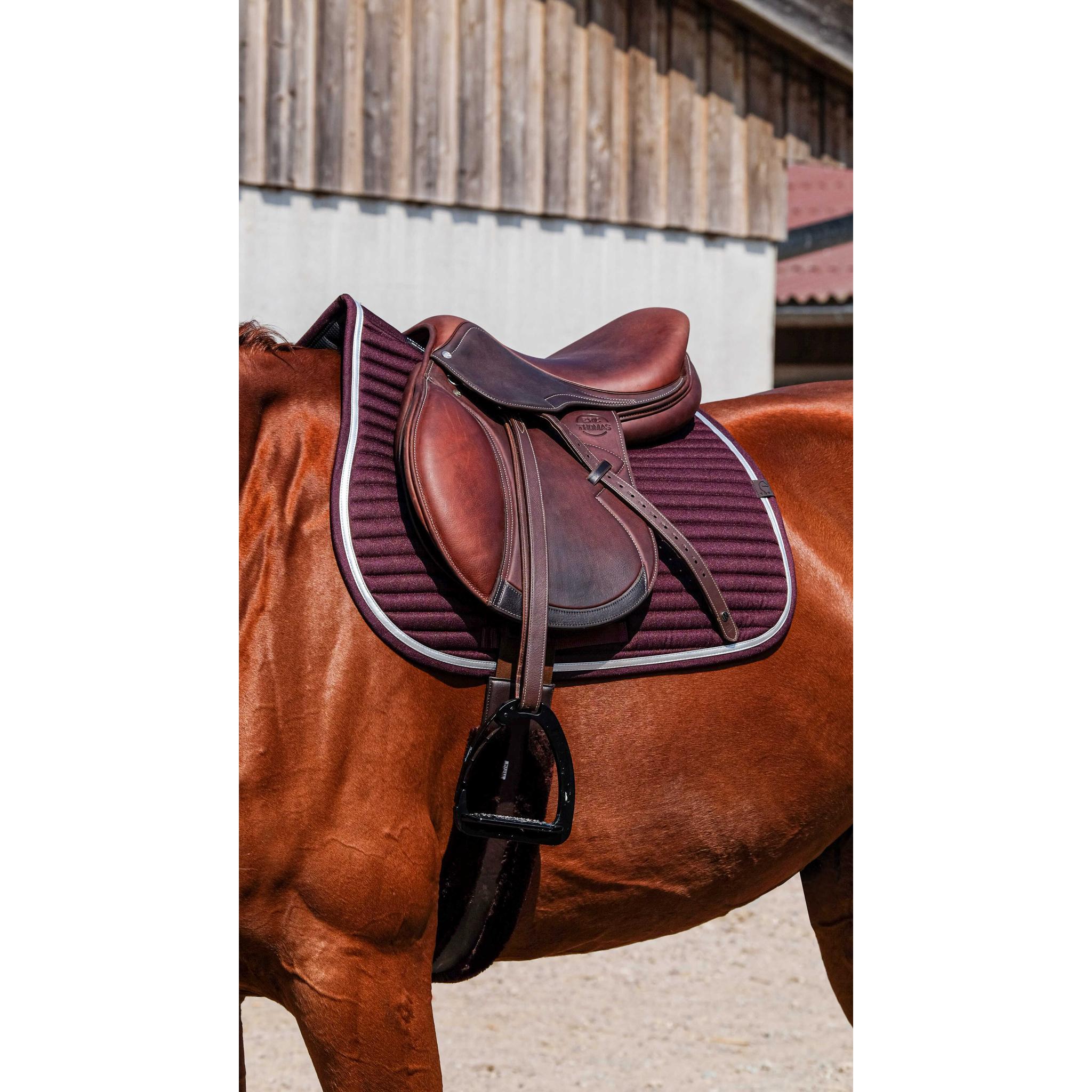 EQUITHÈME Spring All-Purpose Saddle Pad - Burgundy - 204781033_ambi_1