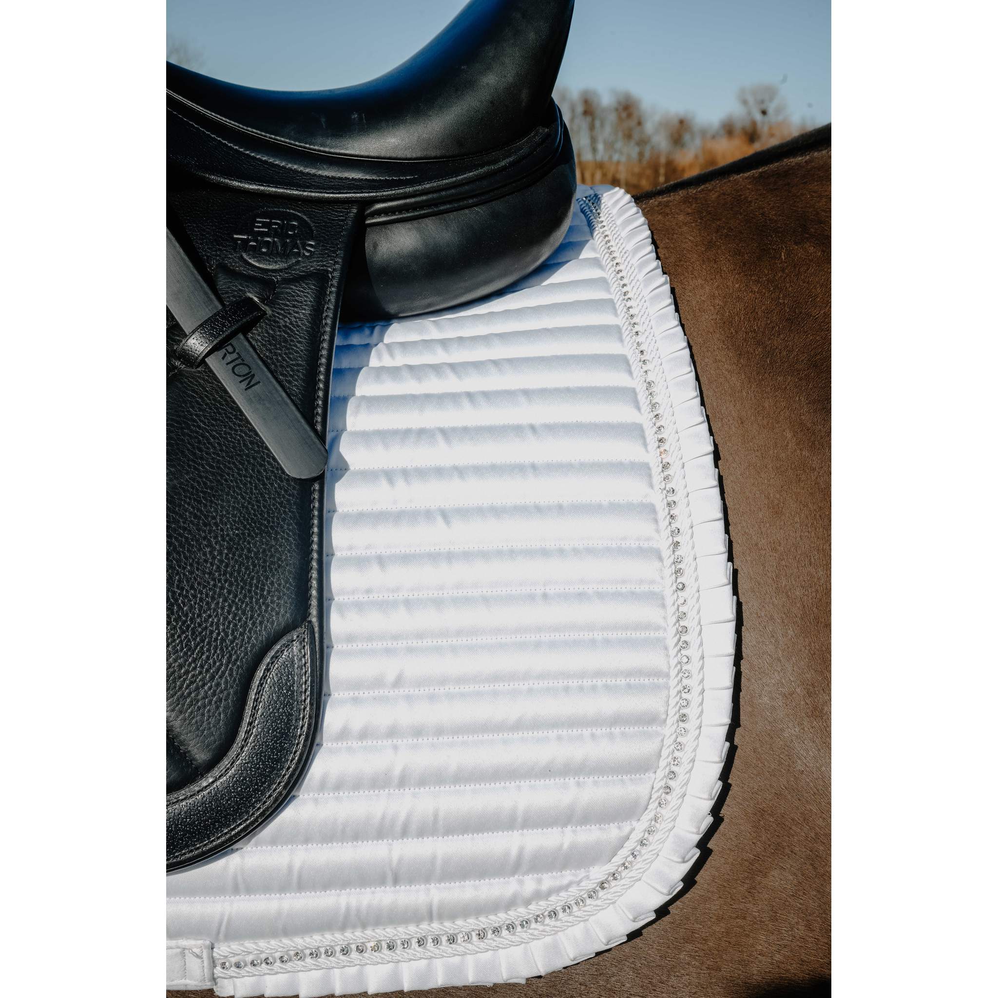 EQUITHÈME Glam Dressage Saddle Pad White - 204025001_ambi_4