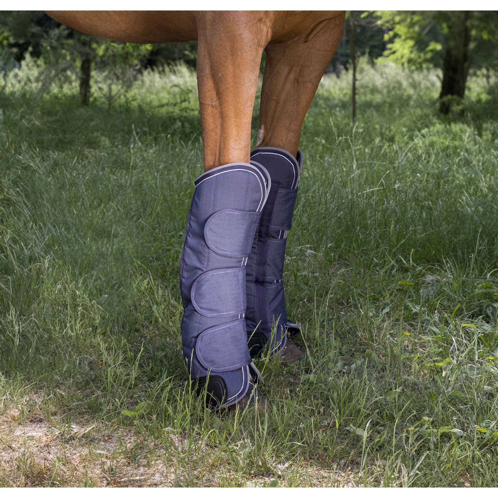 EQUITHÈME 600D shipping boots Navy blue/grey 402081003