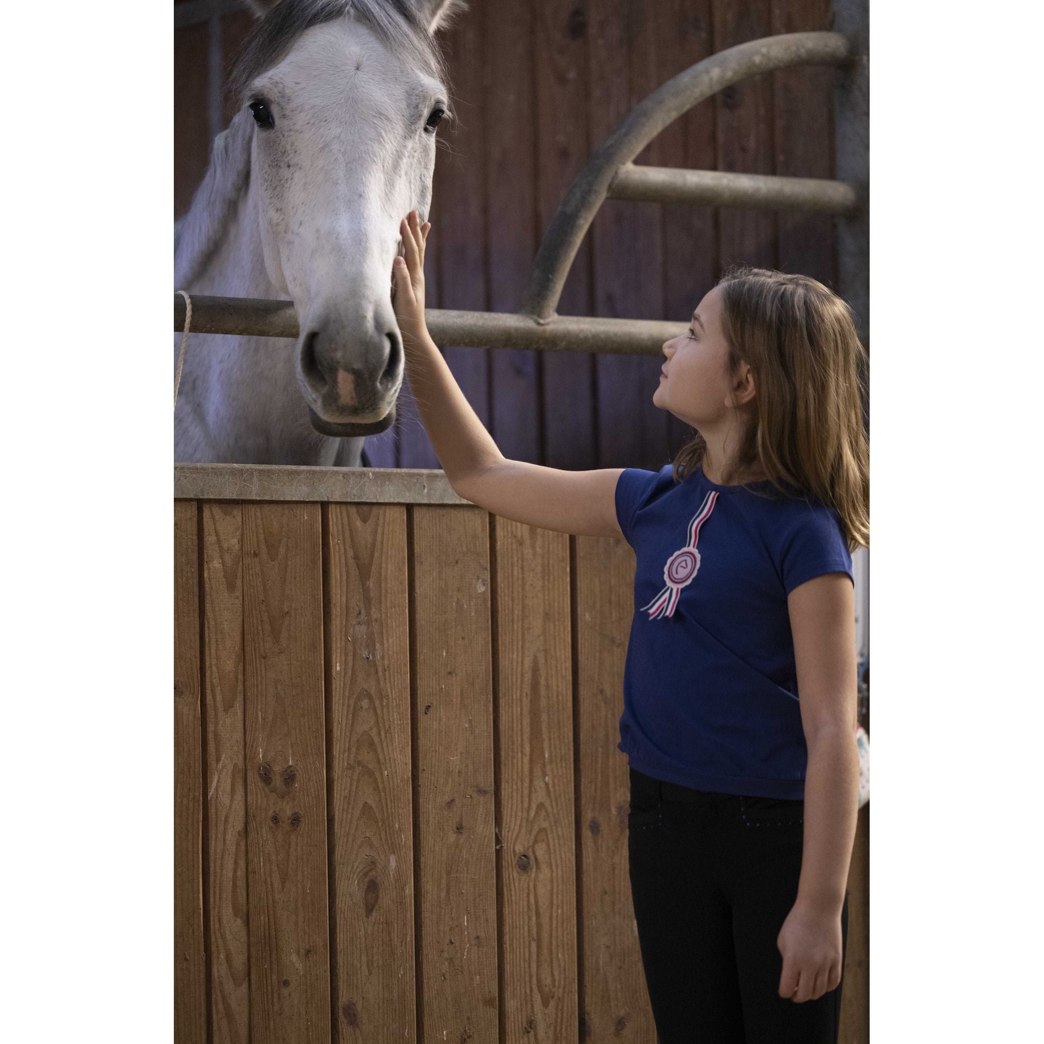 EQUITHÈME Janice T-shirt - Kids - Navy blue - 963044004_ambi_1
