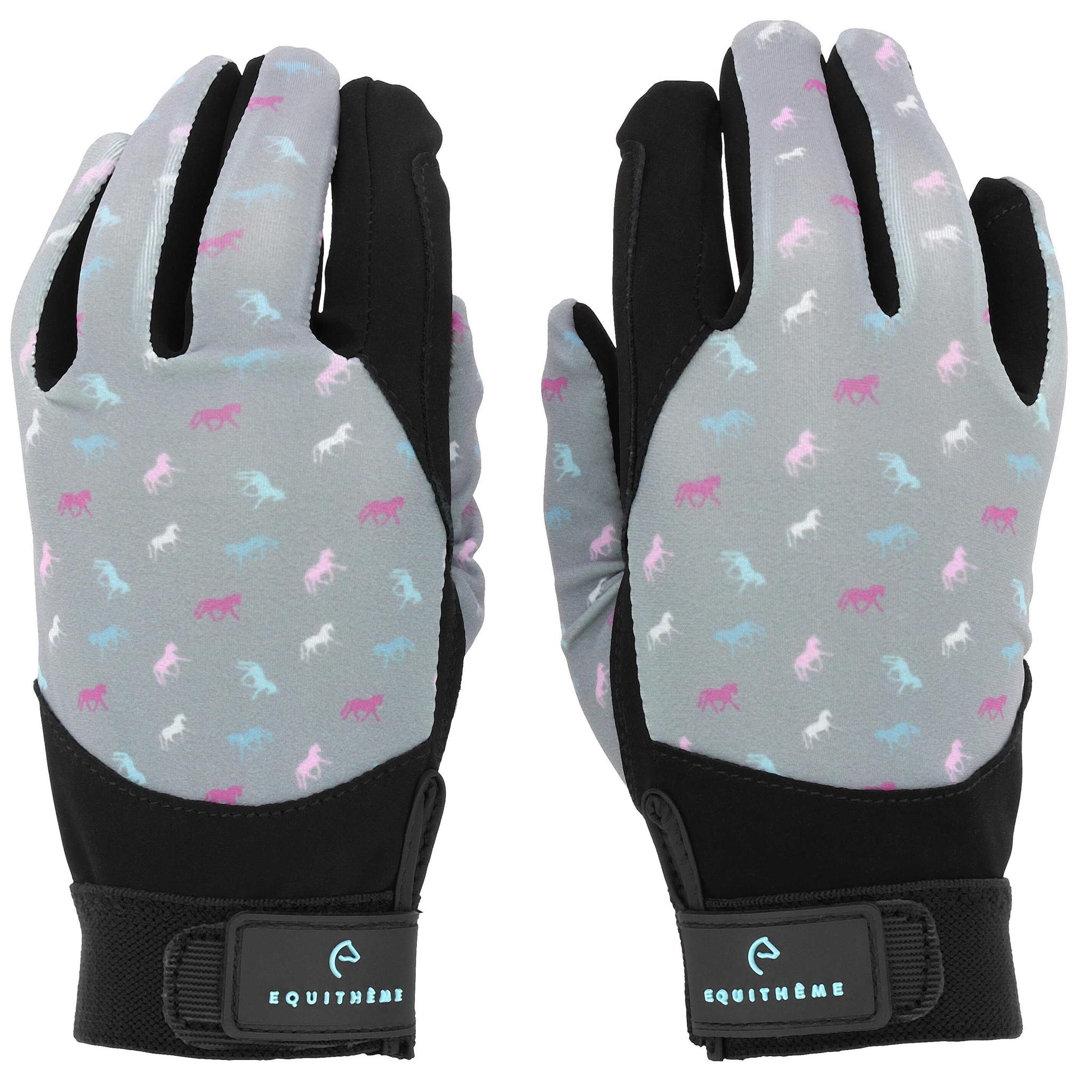 EQUITHÈME Maelle Gloves - Children Grey 930262112