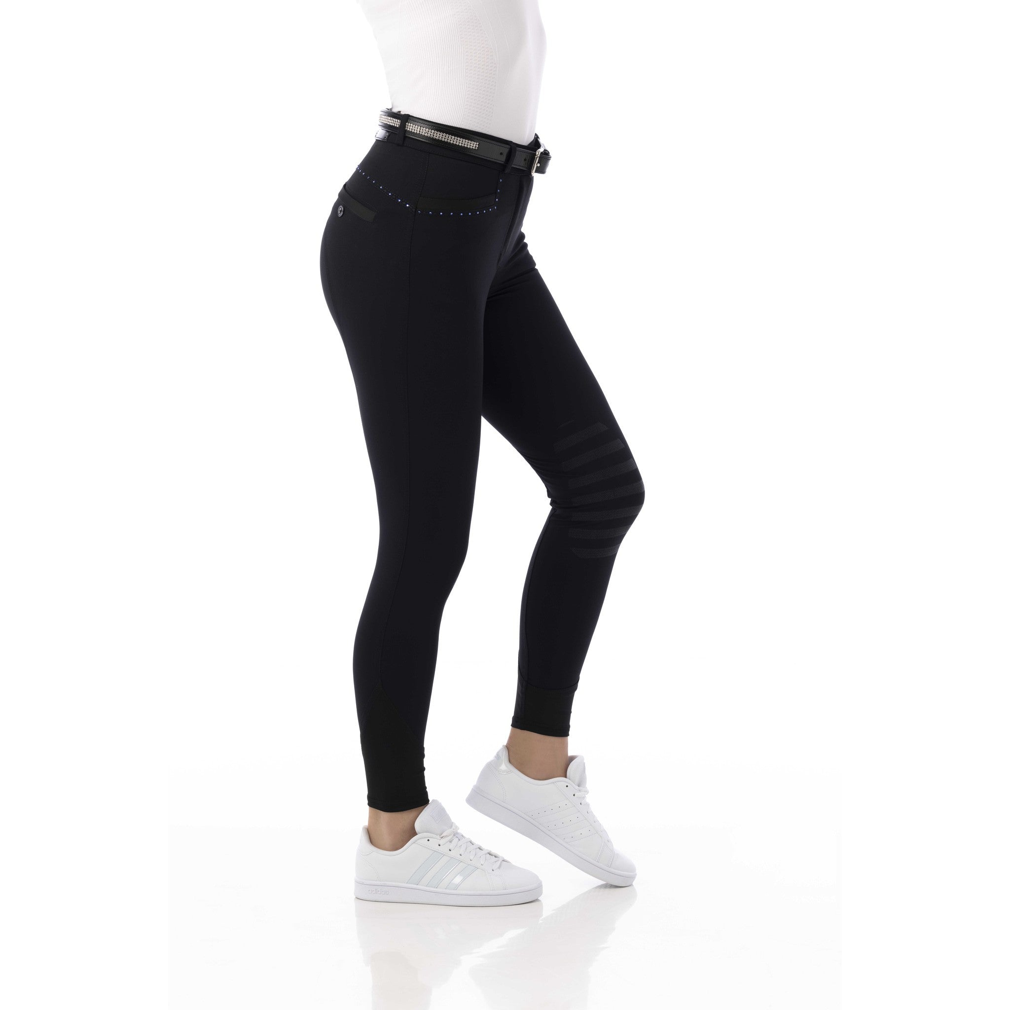 EQUITHÈME Safir Breeches - Ladies Black/blue 979357236