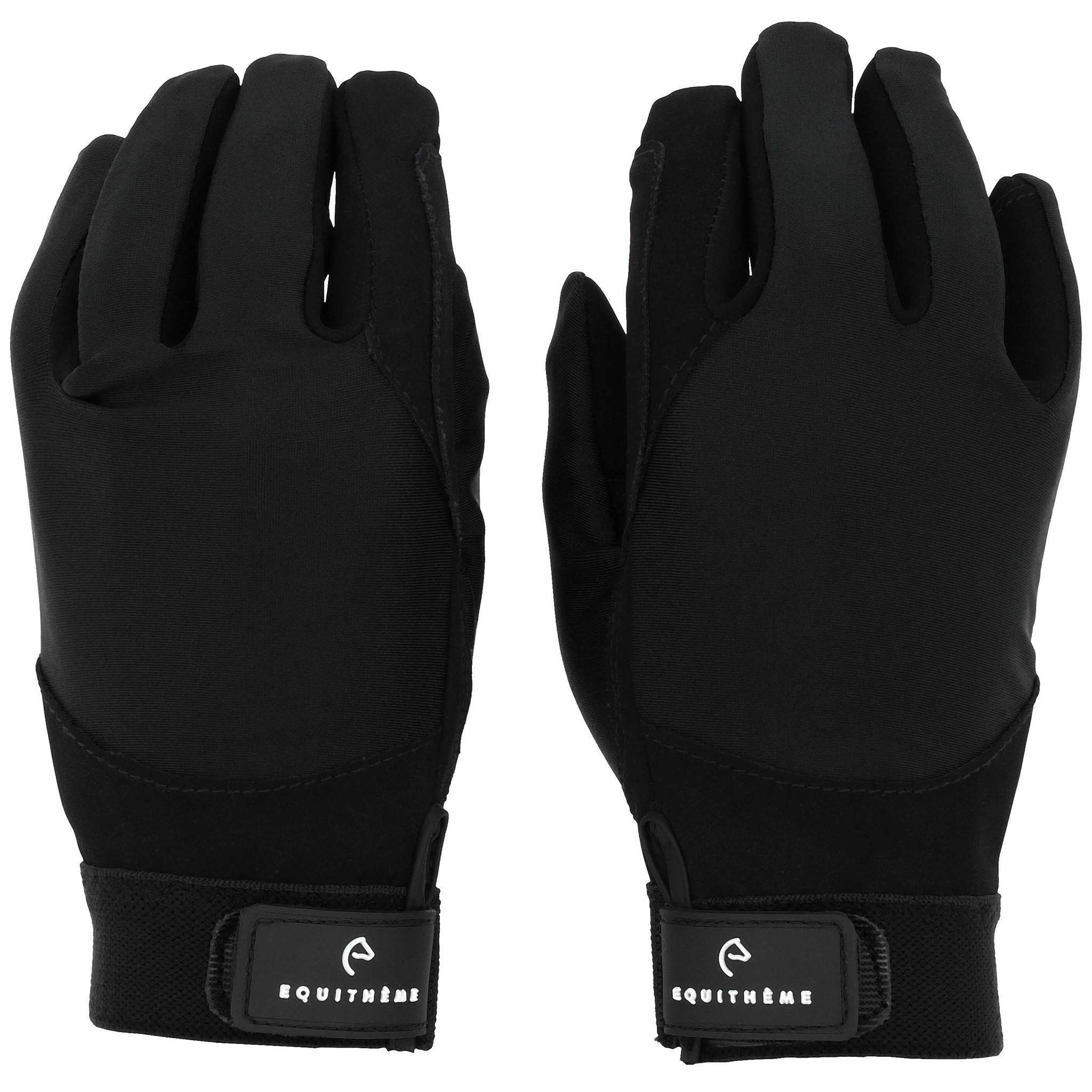 EQUITHÈME Maelle Gloves - Children Black 930262212