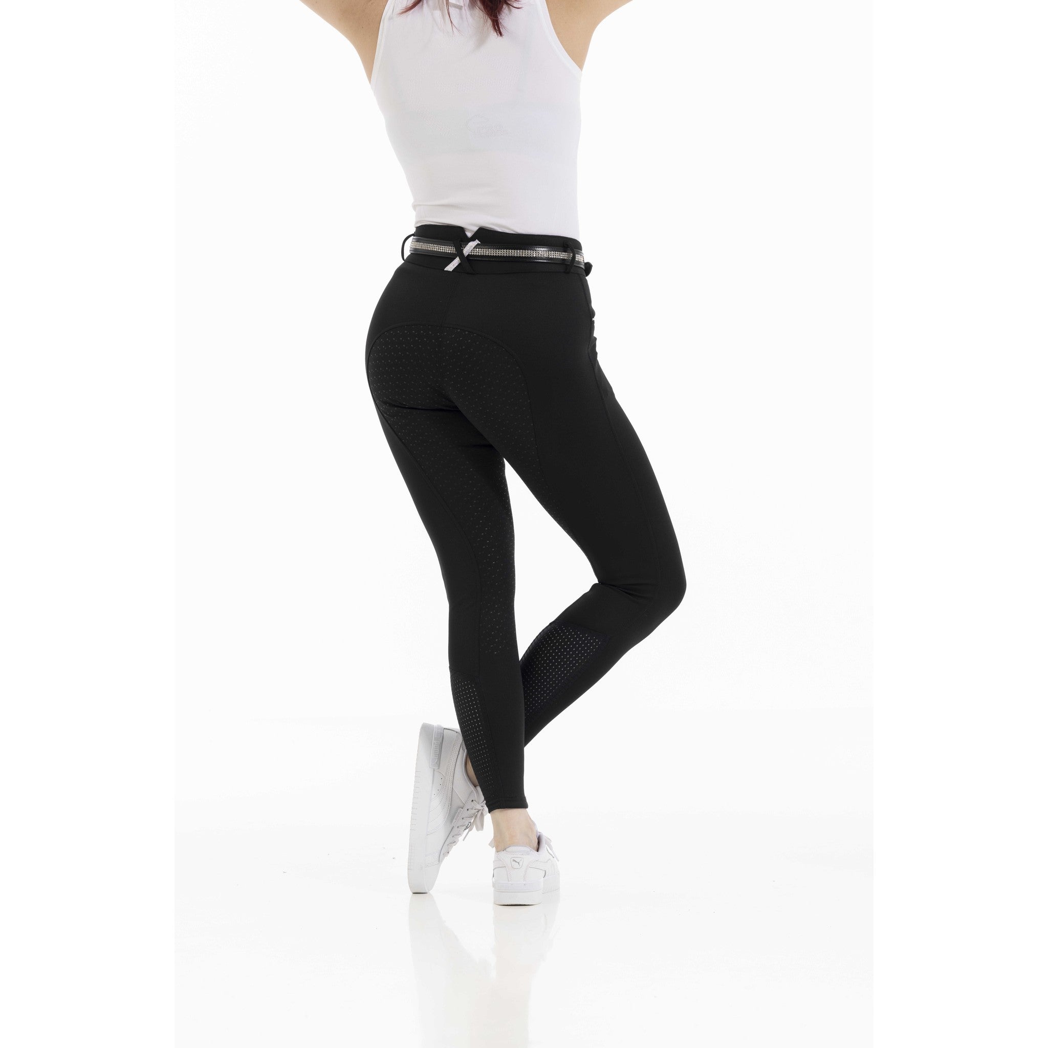 EQUITHÈME Claudine Breeches with silicone full seat - Ladies Black 979788236
