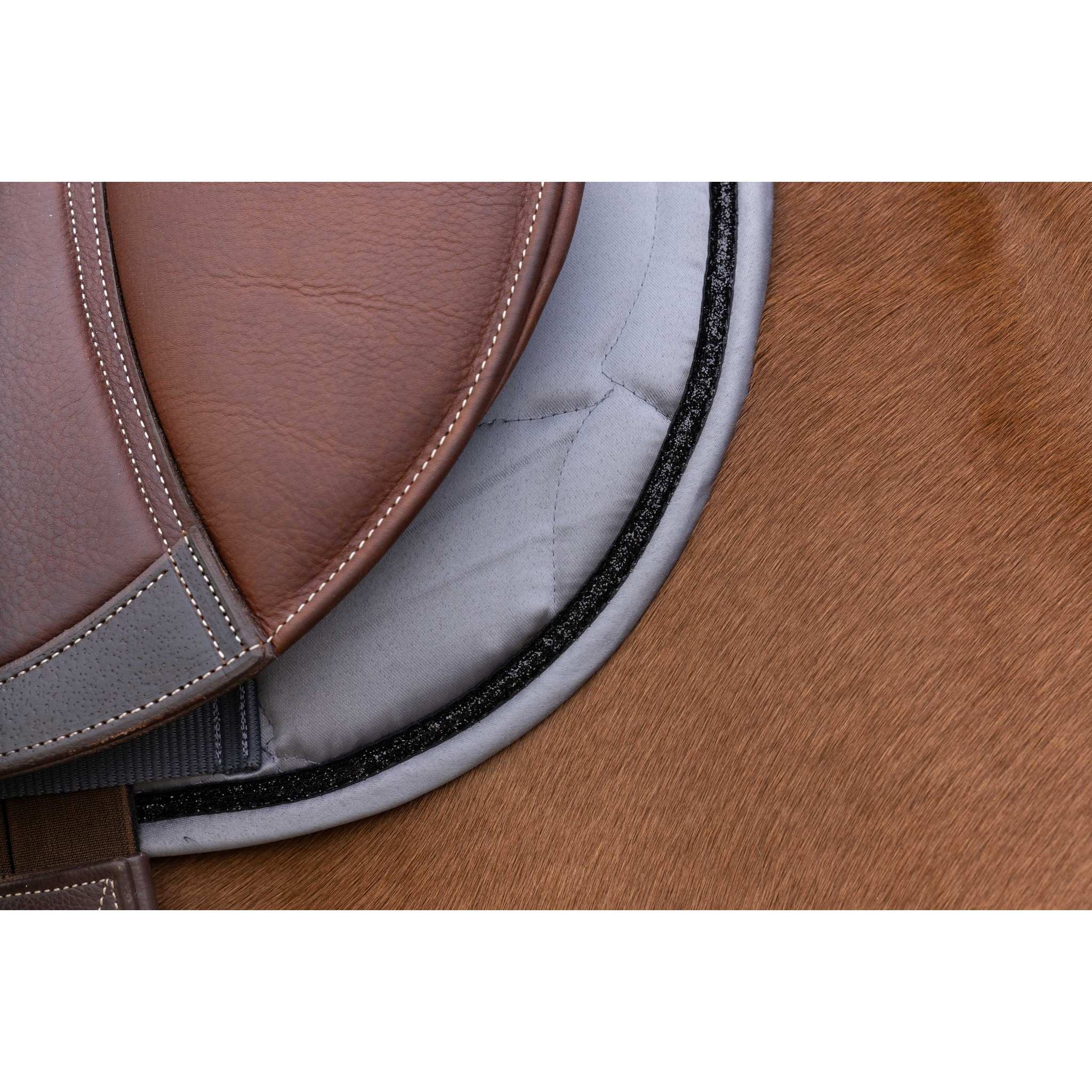 EQUITHÈME Satin Saddle pad - All purpose Grey 204432011