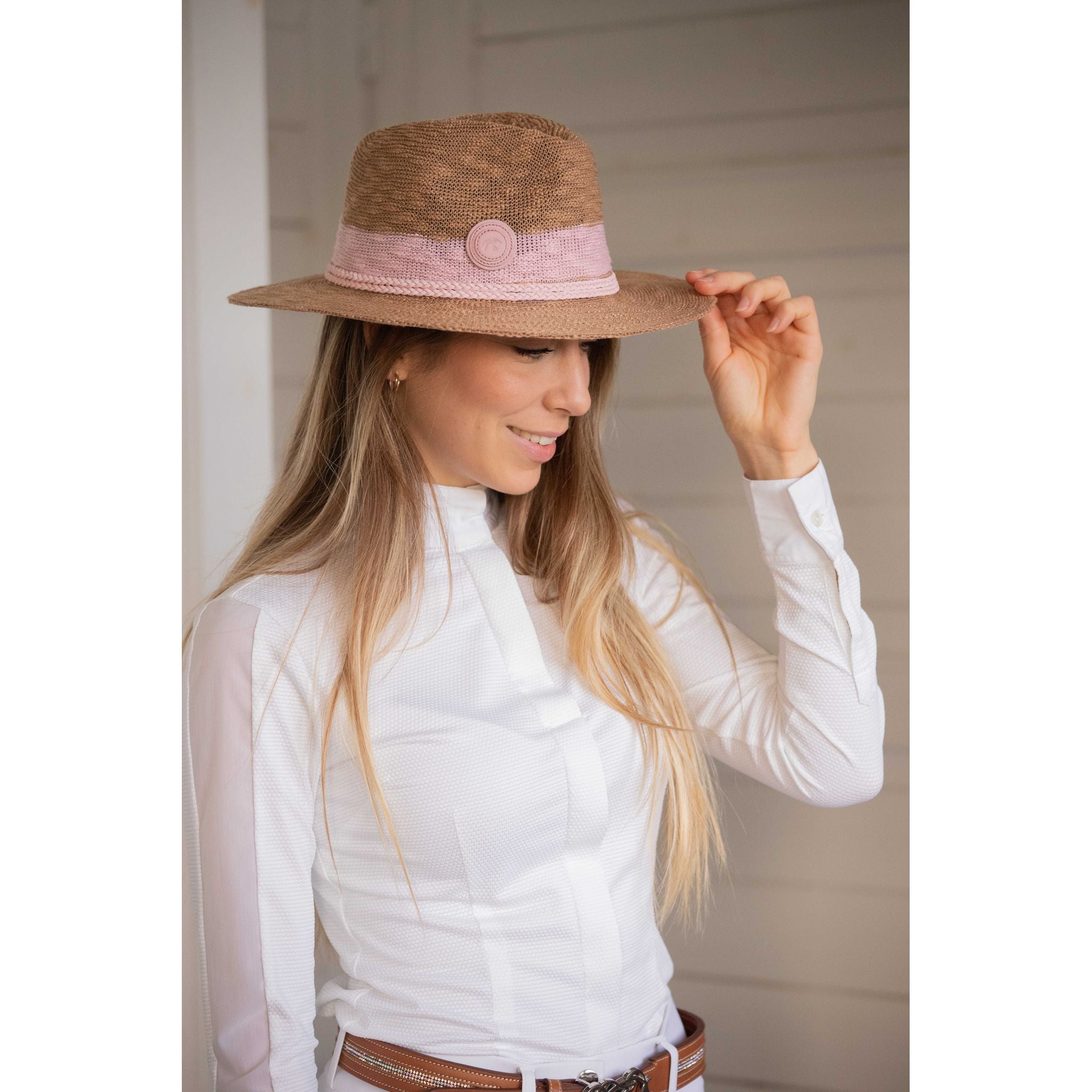 Penelope Raphie Hat Beige/pink - 993806513_ambi_4