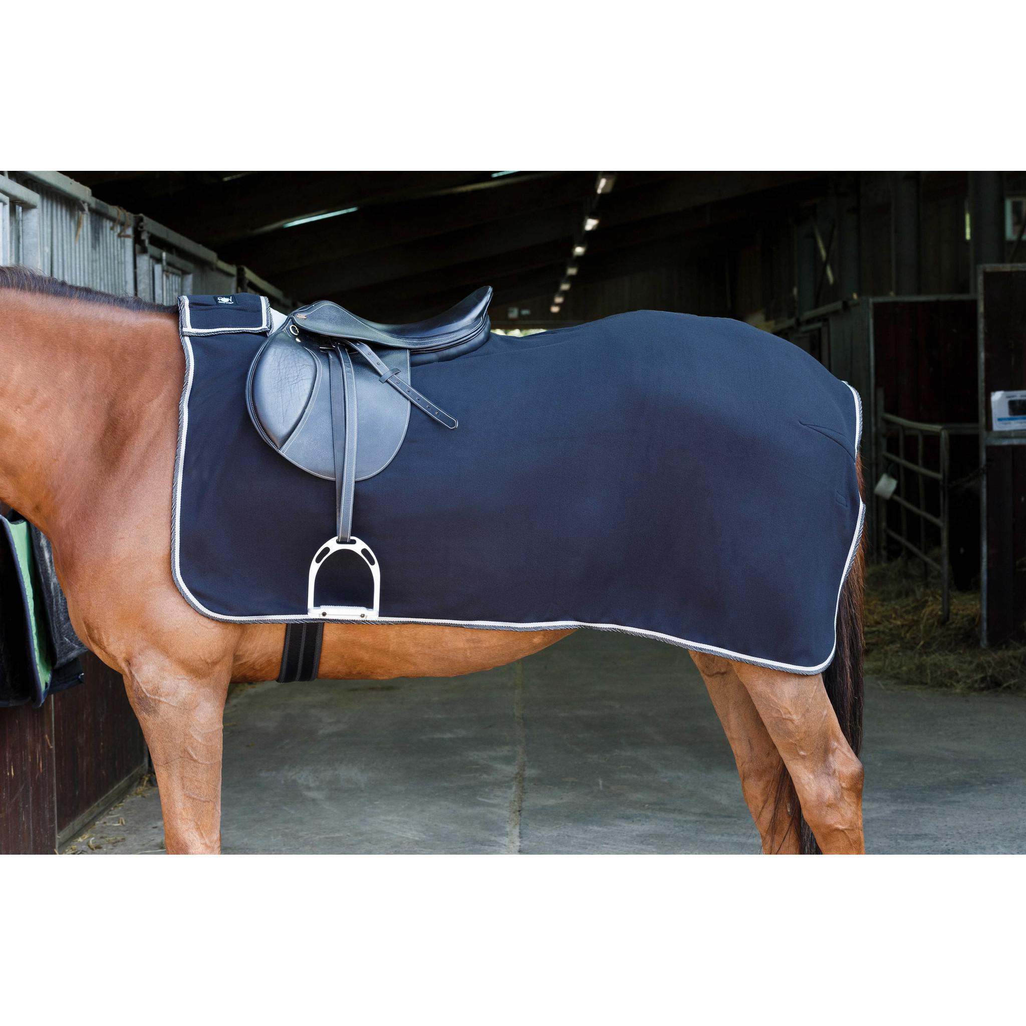 Riding World polar fleece exercise sheet Black/grey 400154250