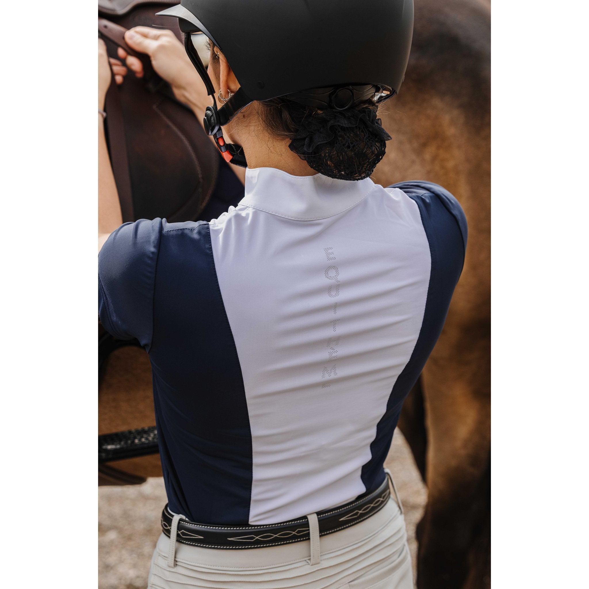EQUITHÈME Tokyo Competition Polo - Women's - Navy blue - 962117071_ambi_2
