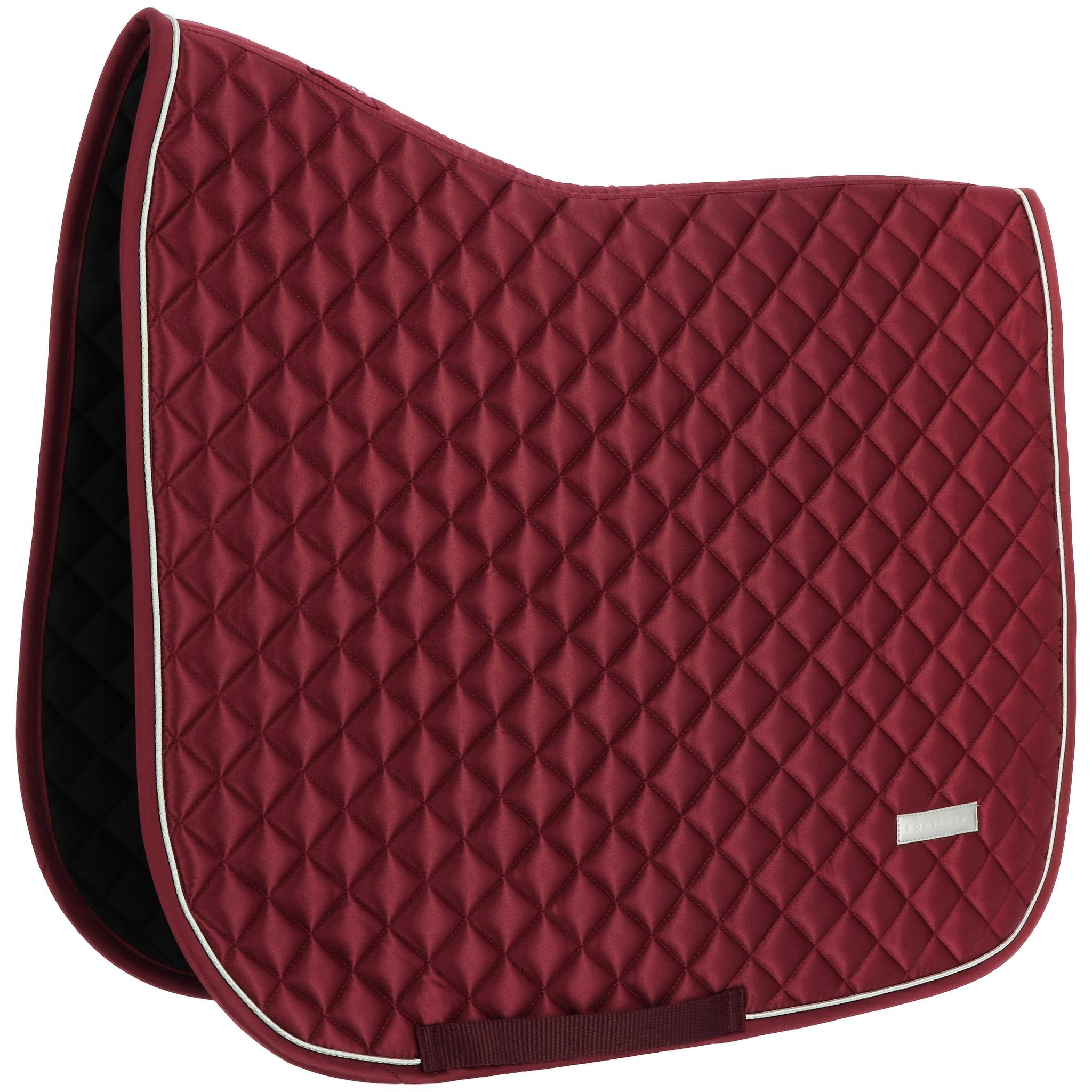 EQUITHÈME Nacre Dressage Saddle Pad Burgundy - 204030033_packshot_1
