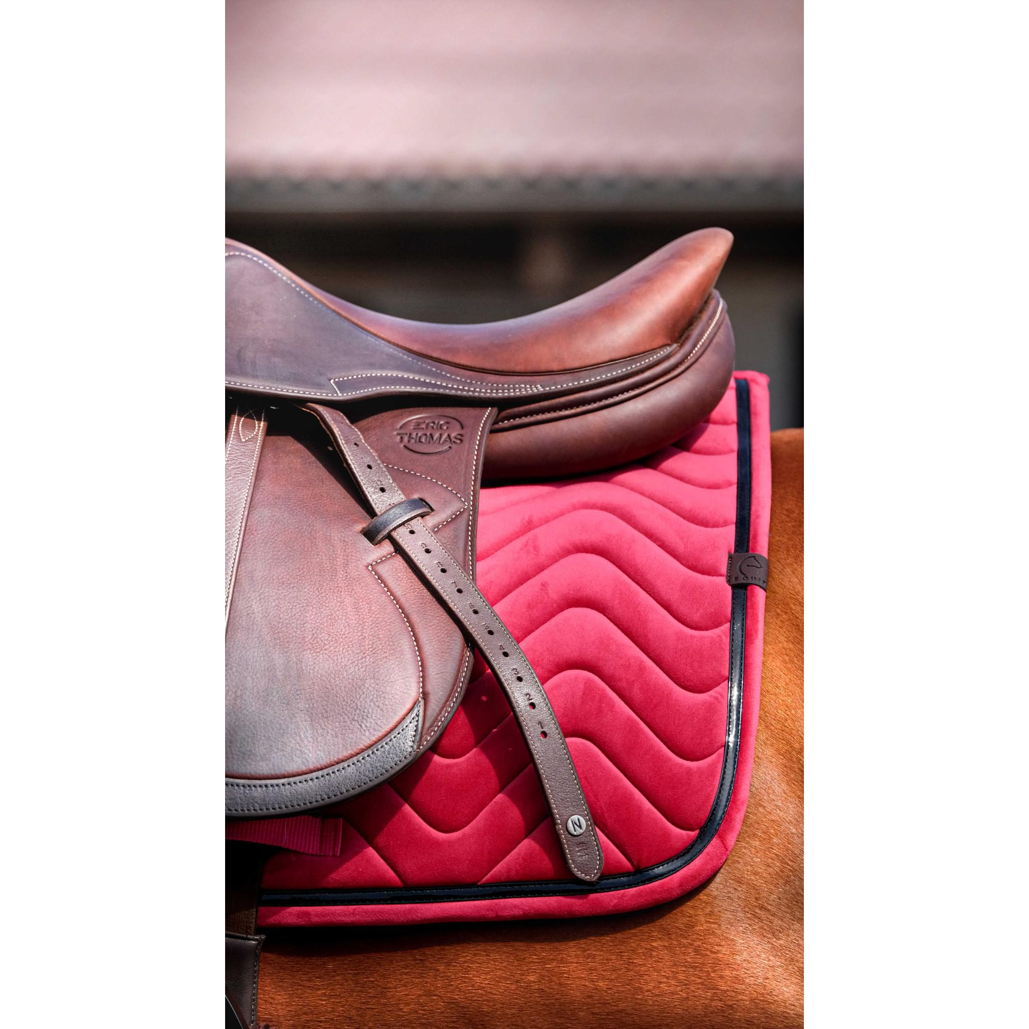 EQUITHÈME Glossy Saddle pad - All purpose Raspberry 204761035