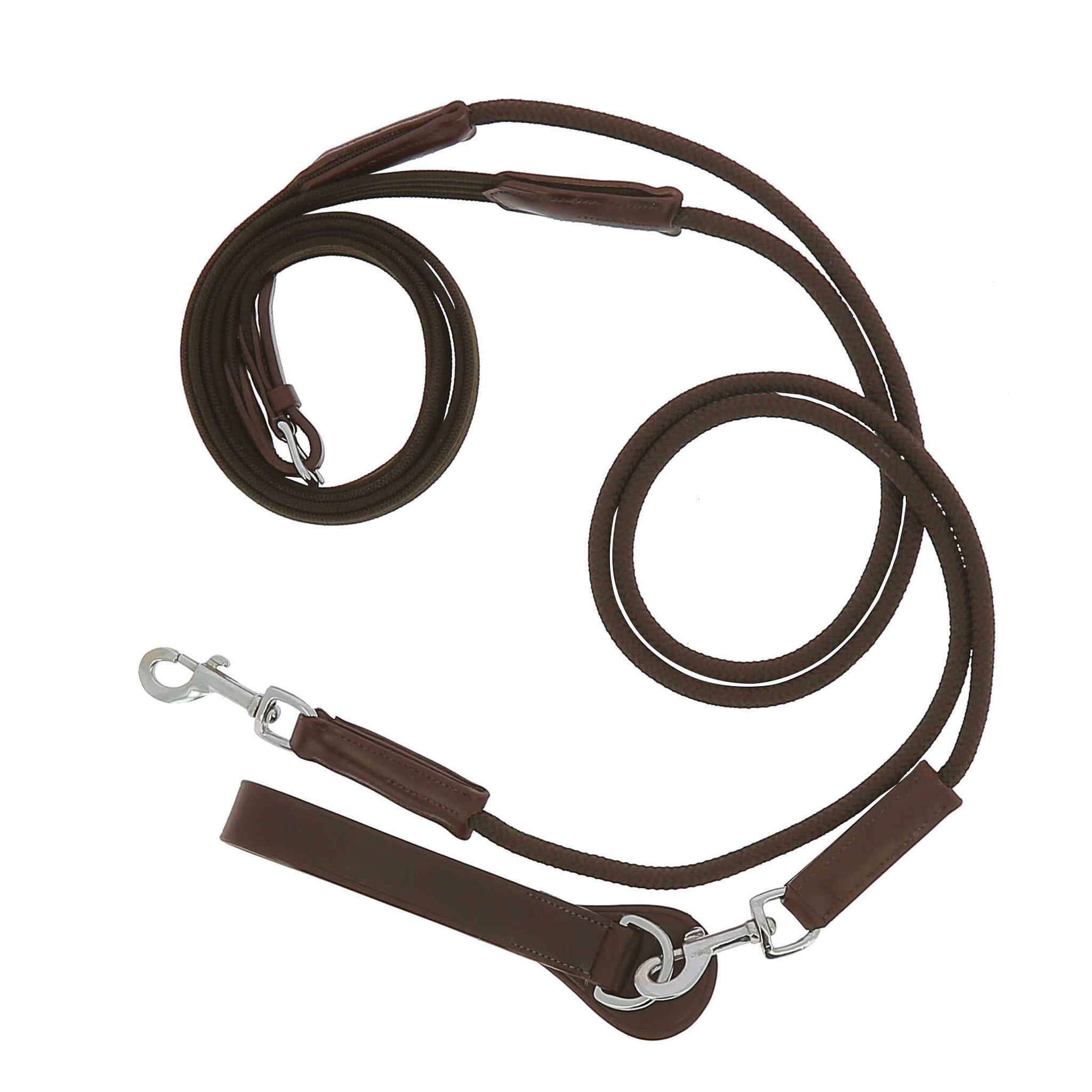 Norton Pro draw reins, web/rope Havana 305056118